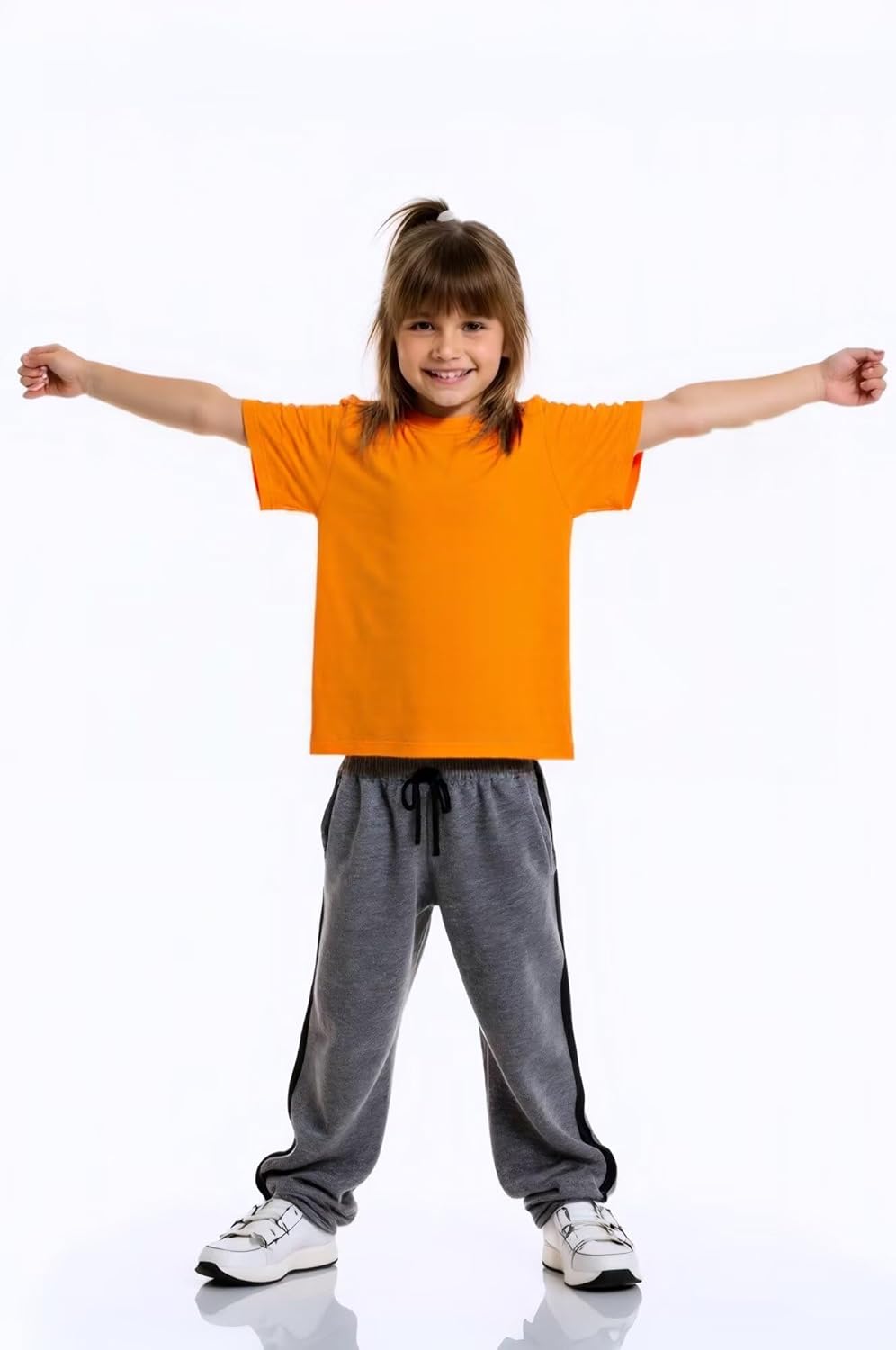 Huata Boys Girls T-Shirt Basic Basic Short Sleeve Crewneck Girls Tee 2 Packs