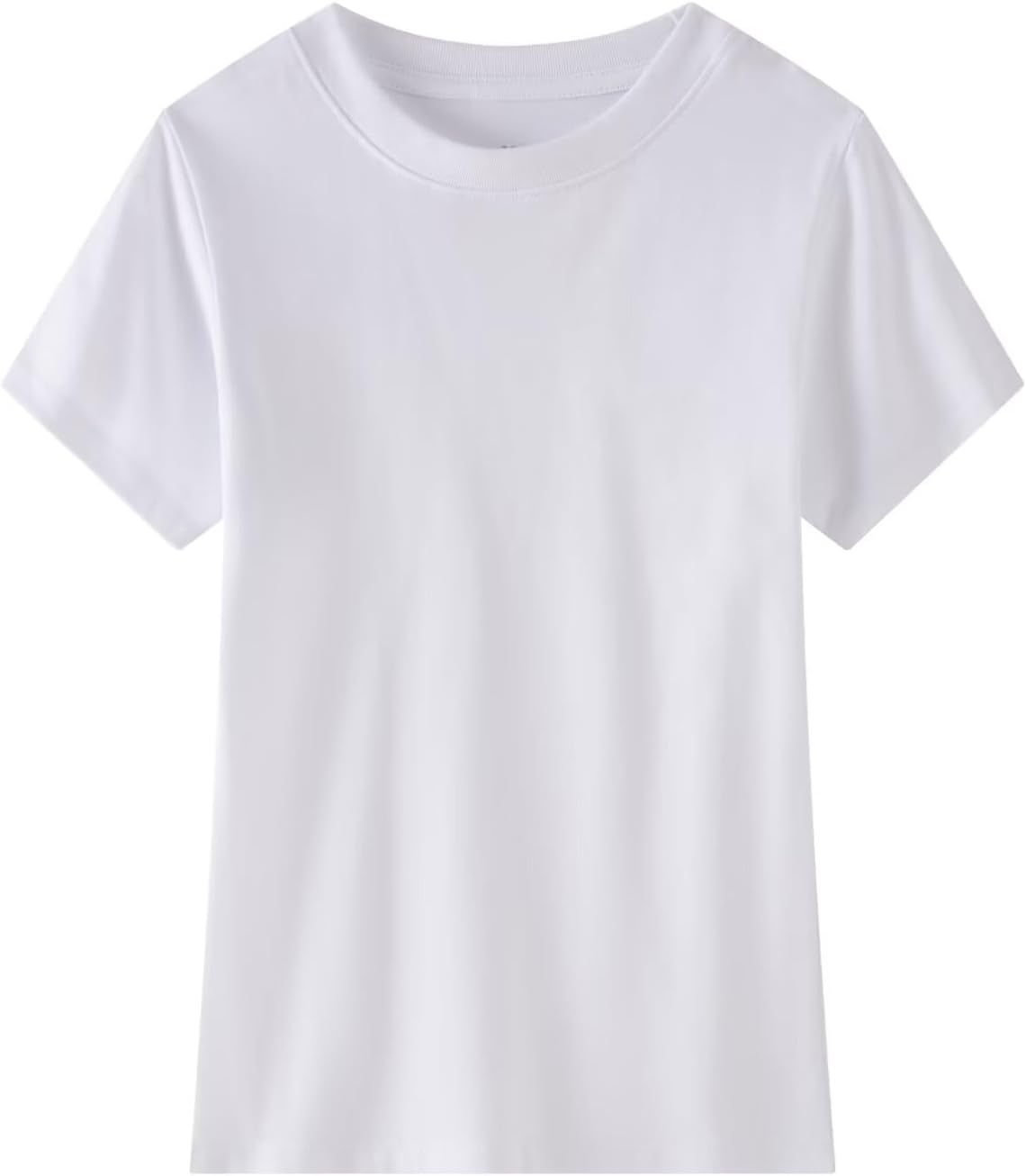 Huata Boys Girls T-Shirt Basic Basic Short Sleeve Crewneck Girls Tee 2 Packs