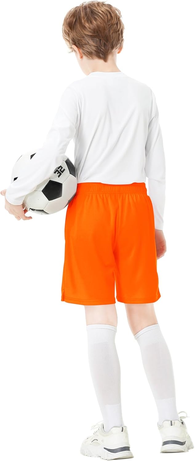 QBK Toddler to Youth Athletic Shorts for Boys and Girls Soccer Basketball Sports