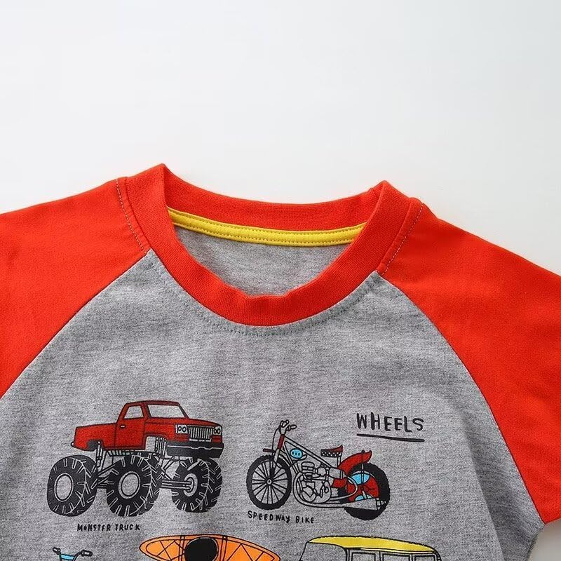 Huata Baby Toddler Boys T-Shirt 2 Packs Short Sleeve Crewneck Tee