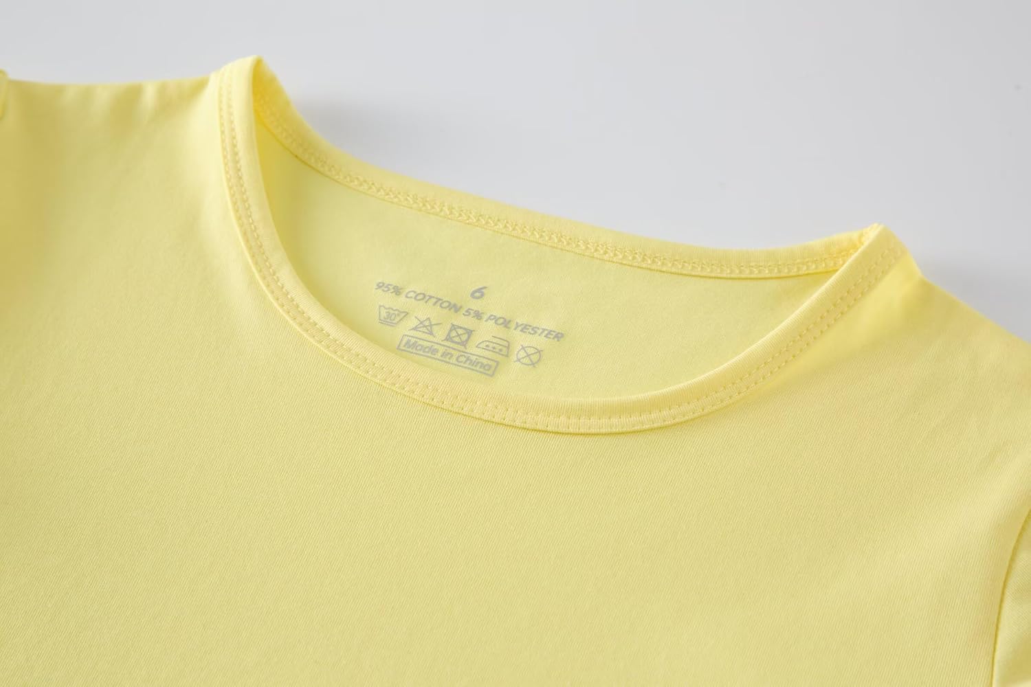 Huata Girls Short Puff Sleeve Tee Basic T-Shirt 2 Packs Crewneck