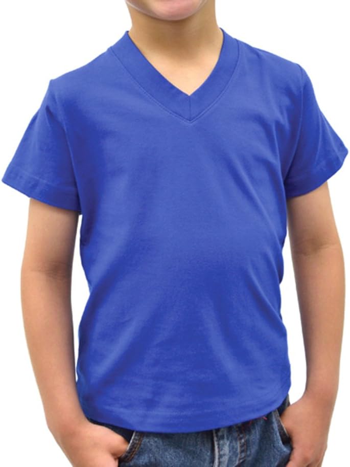 Kids V-Neck Plain T-Shirt