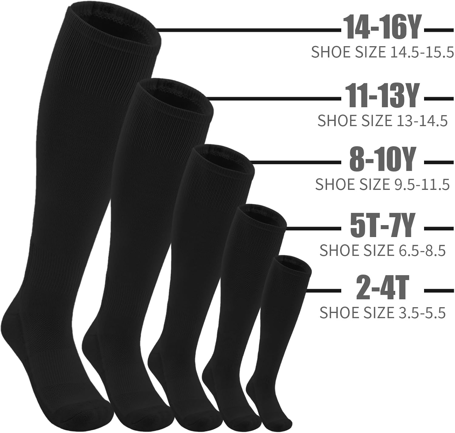 QBK 2T/3T/4T/5T Toddler Baseball Socks And Belt Youth Softball Tee Ball Combo Set for Boy Girl (1 Pairs of Socks & 1 Belt)