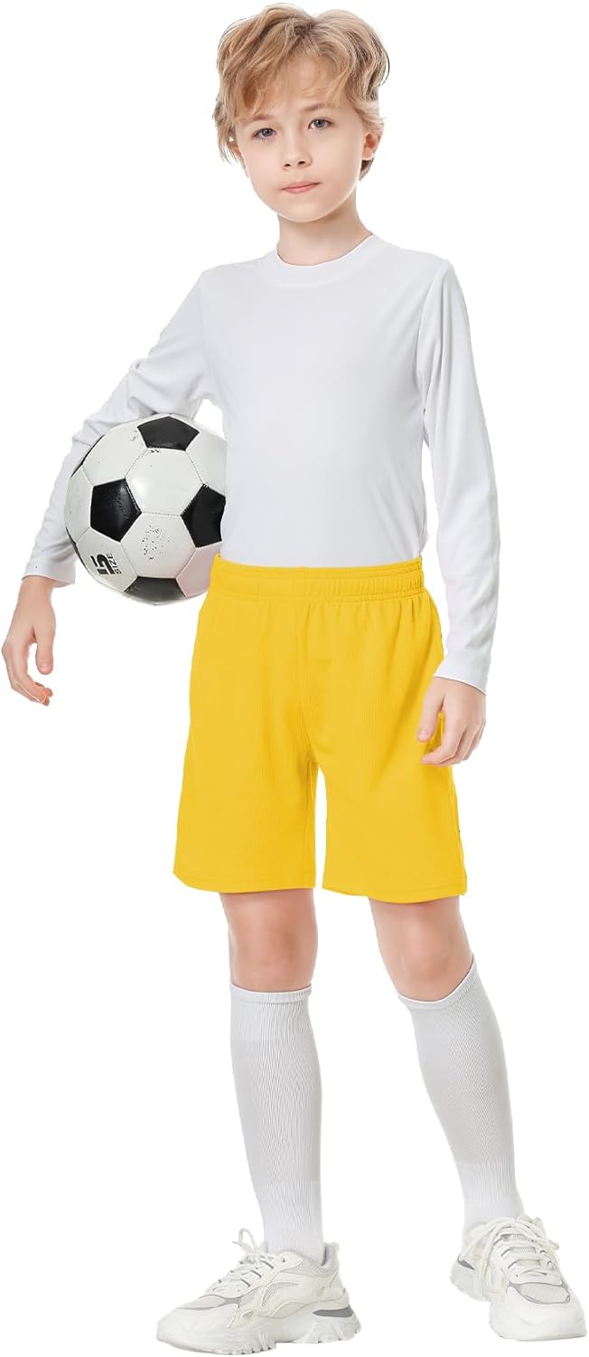 QBK Toddler to Youth Athletic Shorts for Boys and Girls Soccer Basketball Sports