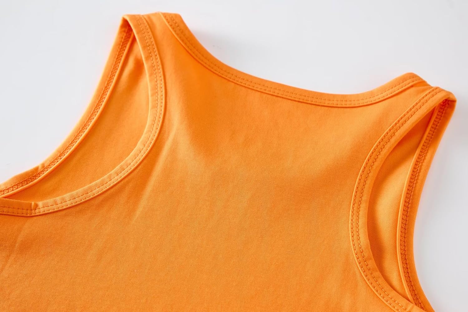 Huata Girls Tank Top 2 Packs Racerback Sleeveless Dance Athletic Shirt for Kids