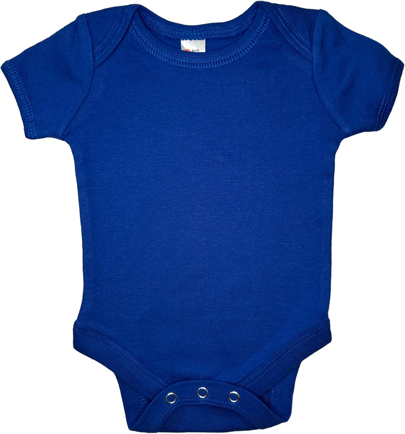 Earth Elements Baby Short Sleeve Bodysuit 6-12 Months Royal Blue