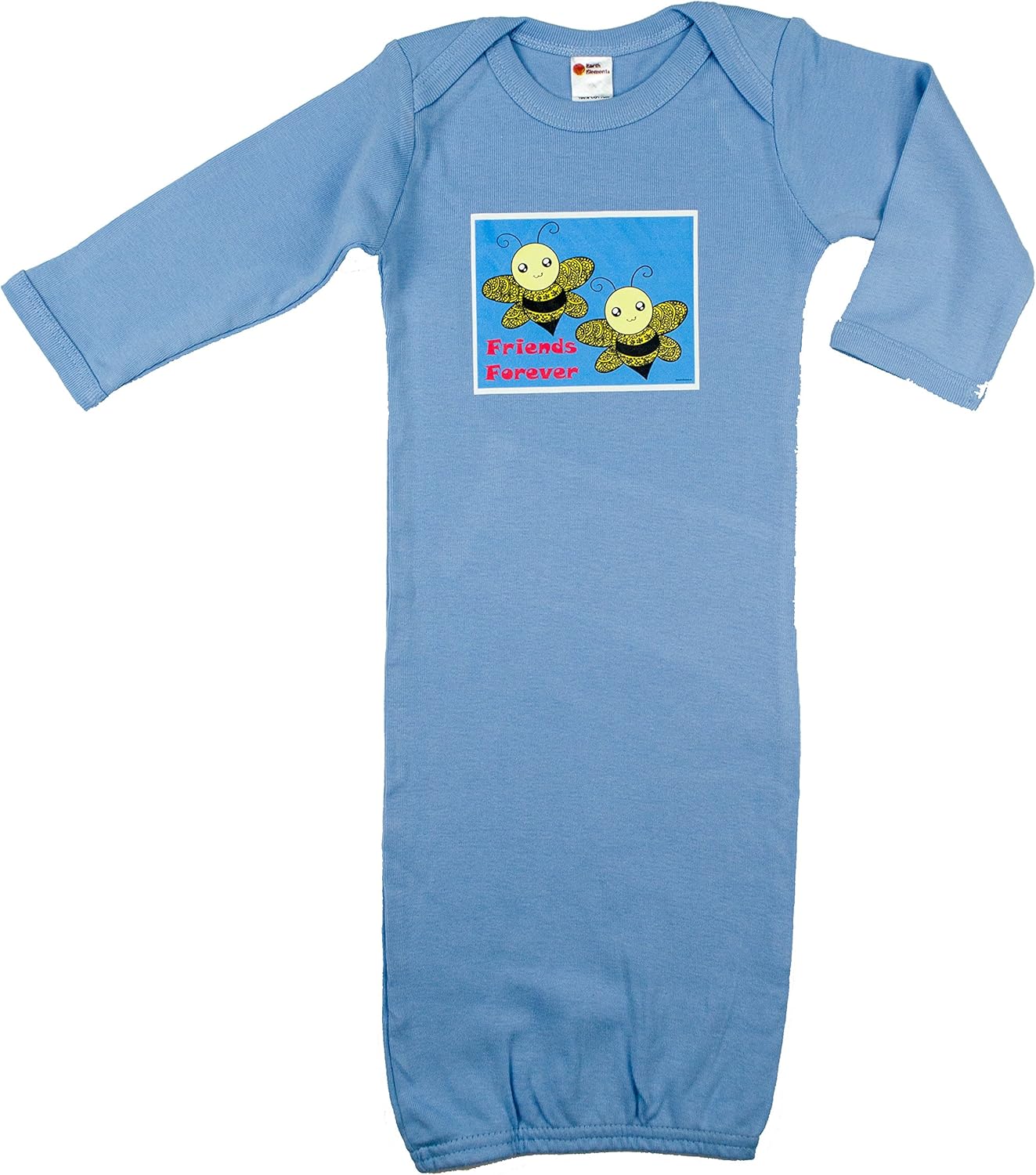 Earth Elements Baby Girls’ Long Sleeve Gown - Friends Forever