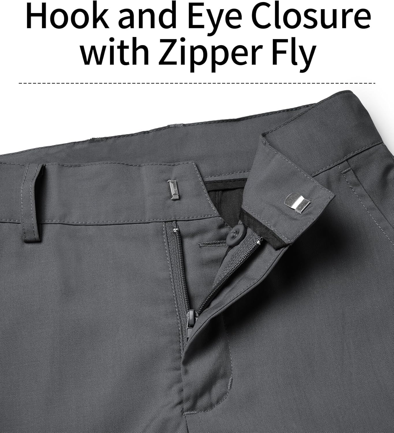 QBK Boys Flat Front Dress Pants Uniform Pants Adjustable Waistband for Toddler to Youth with Pockets