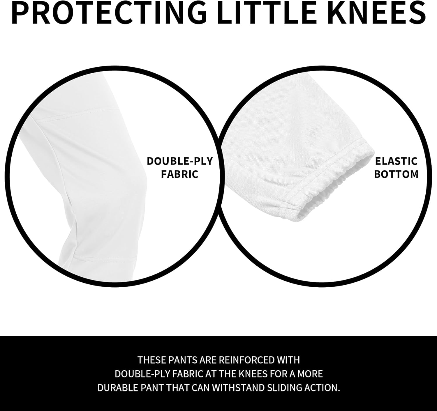 QBK 2T/3T/4T/5T to Youth Toddler Boys Knicker Baseball Pants Girl Softball Pants Kids Tee Ball Pants