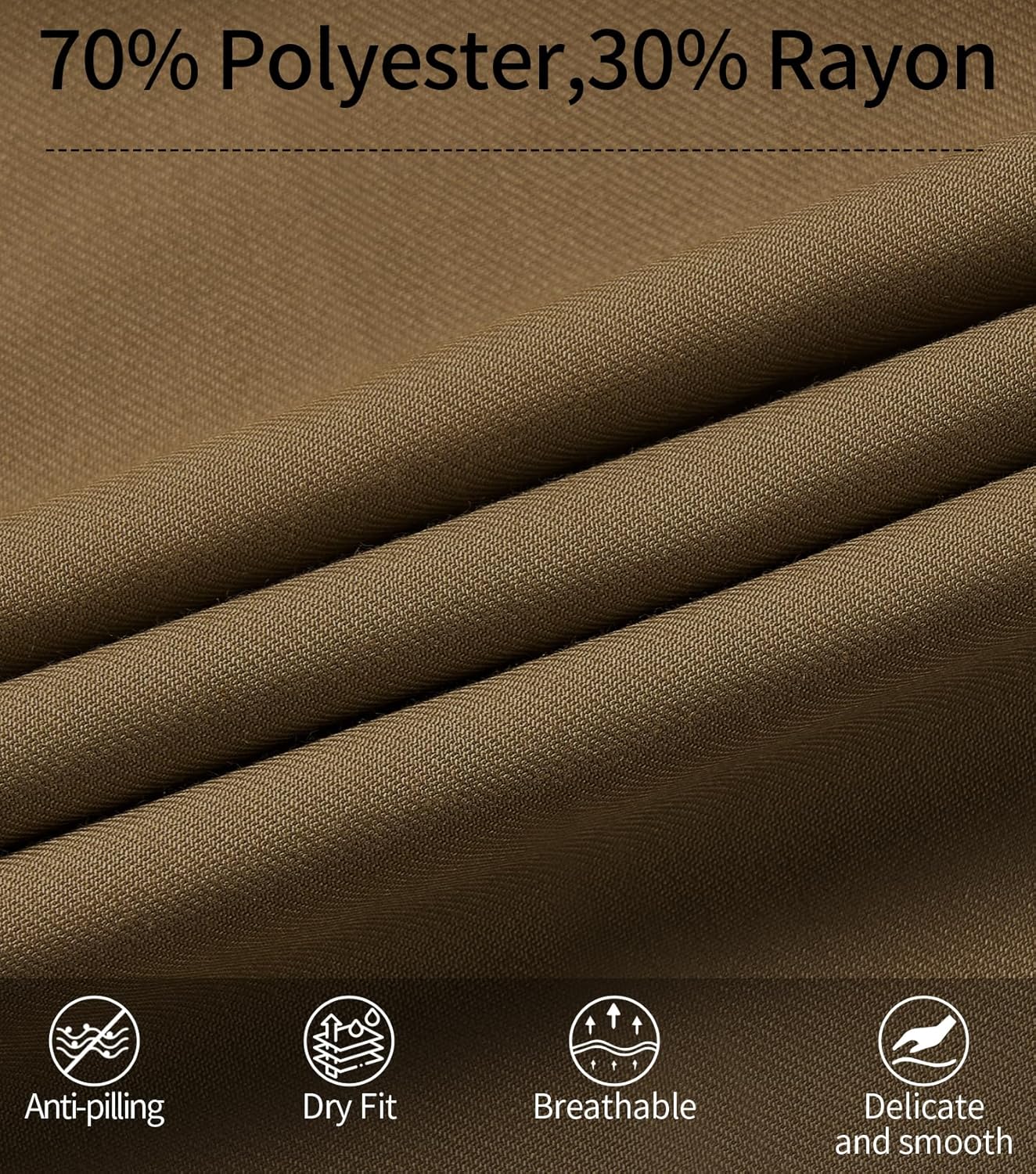 QBK Boys Flat Front Dress Pants Uniform Pants Adjustable Waistband for Toddler to Youth with Pockets