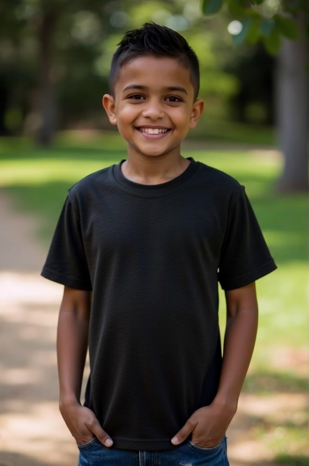 Huata Boys Girls T-Shirt Basic Basic Short Sleeve Crewneck Girls Tee 2 Packs