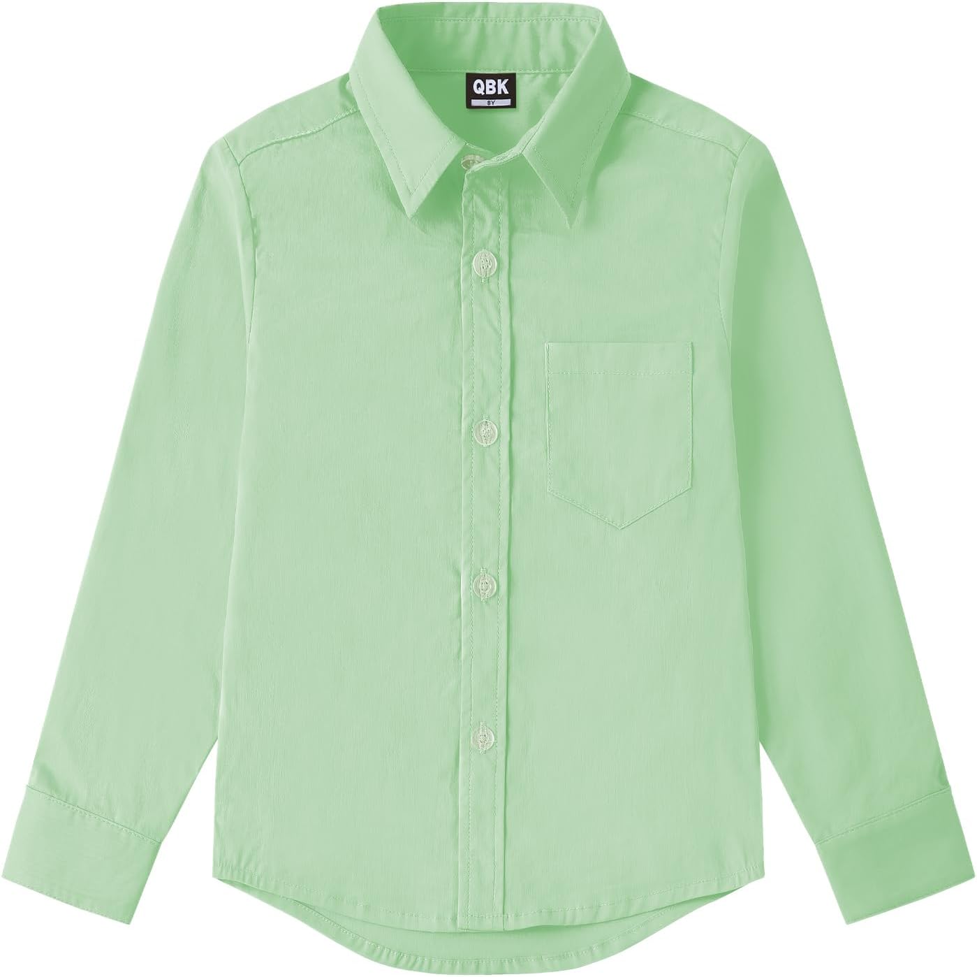 9 Month-16Y Boys' Long Sleeve Button Down Toddler Dress Shirt Oxford Uniform Shirt with Chest Pocket