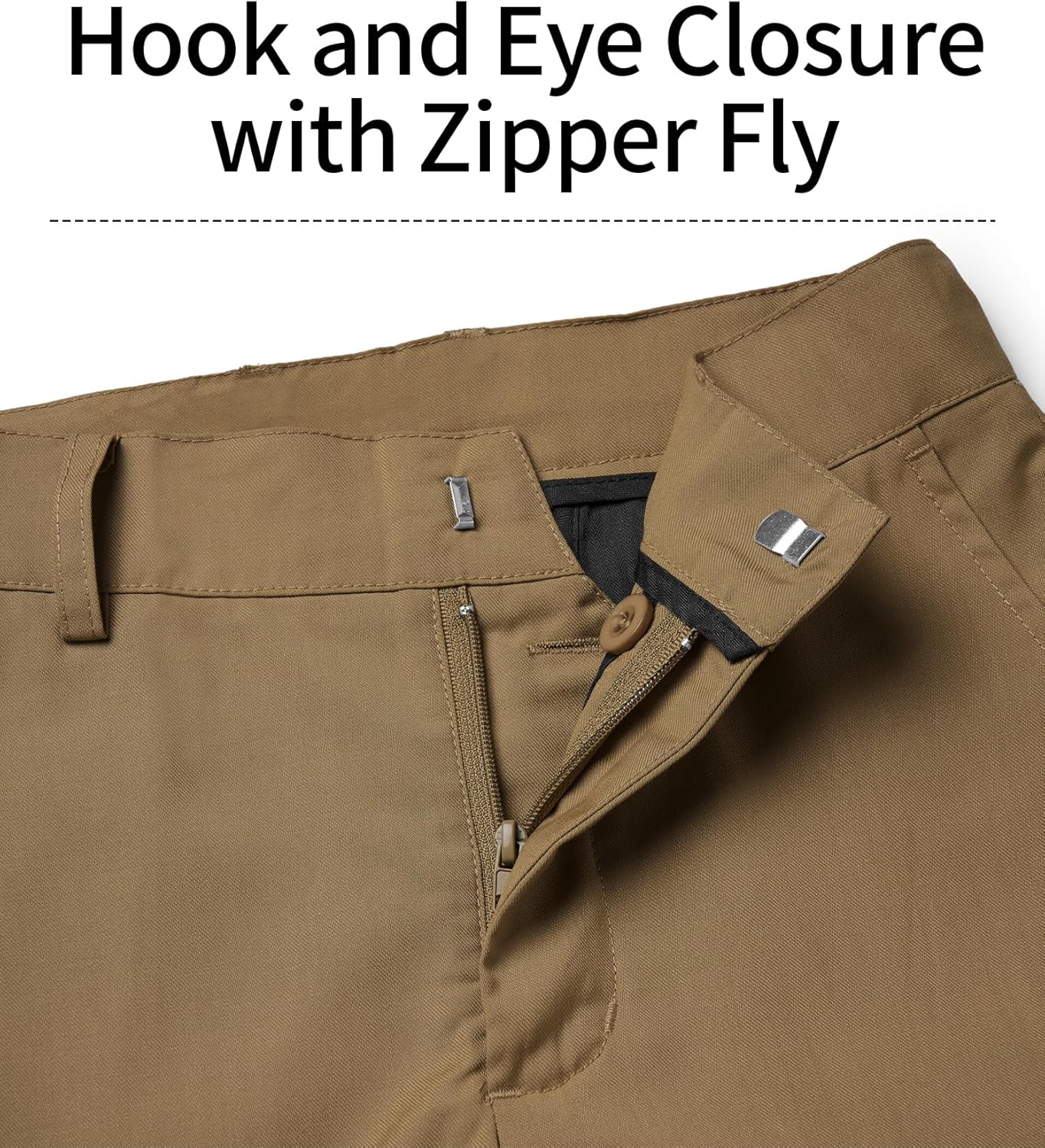 QBK Boys Flat Front Dress Pants Uniform Pants Adjustable Waistband for Toddler to Youth with Pockets