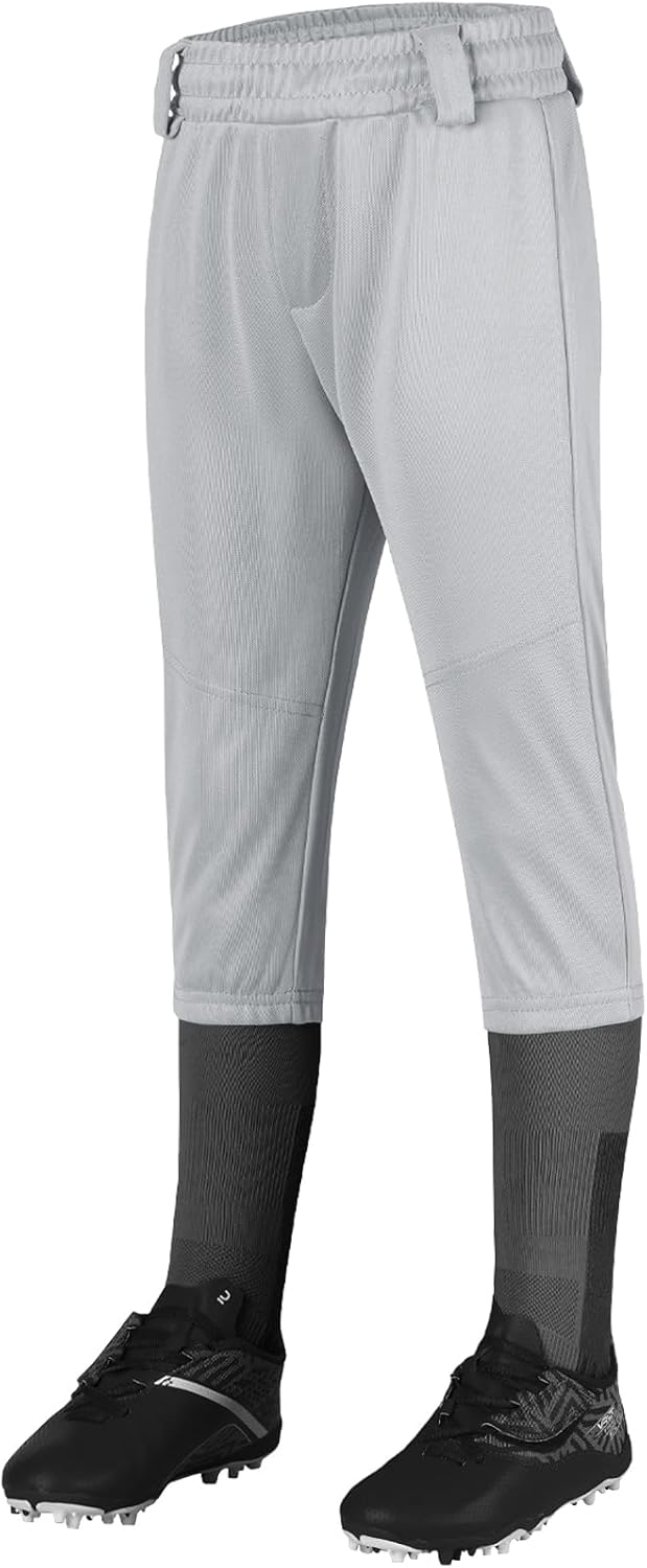 QBK 2T/3T/4T/5T to Youth Toddler Boys Knicker Baseball Pants Girl Softball Pants Kids Tee Ball Pants