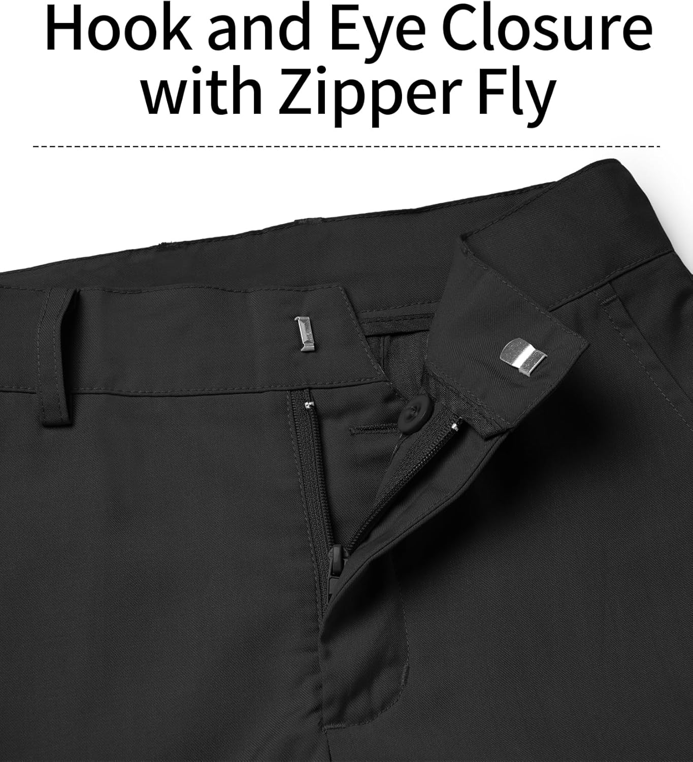 QBK Boys Flat Front Dress Pants Uniform Pants Adjustable Waistband for Toddler to Youth with Pockets