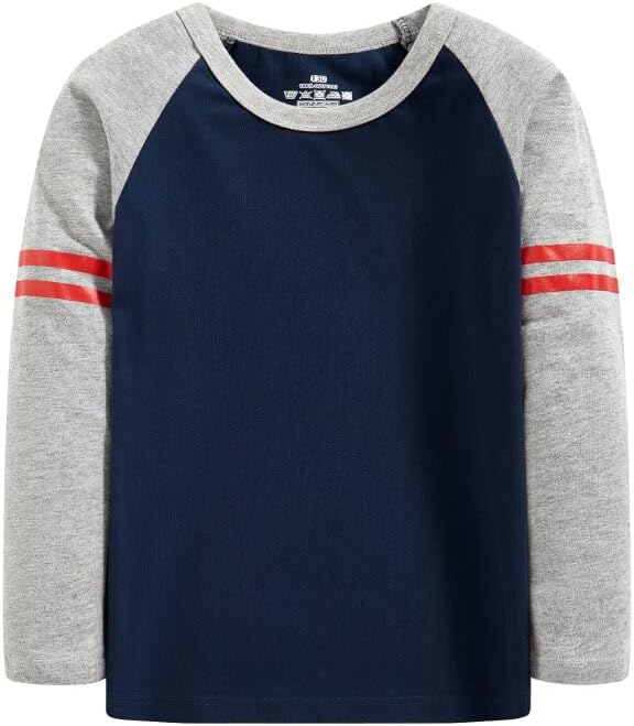 Huata 2 Packs Boys Girls T-Shirt Long Sleeve Crewneck Tee