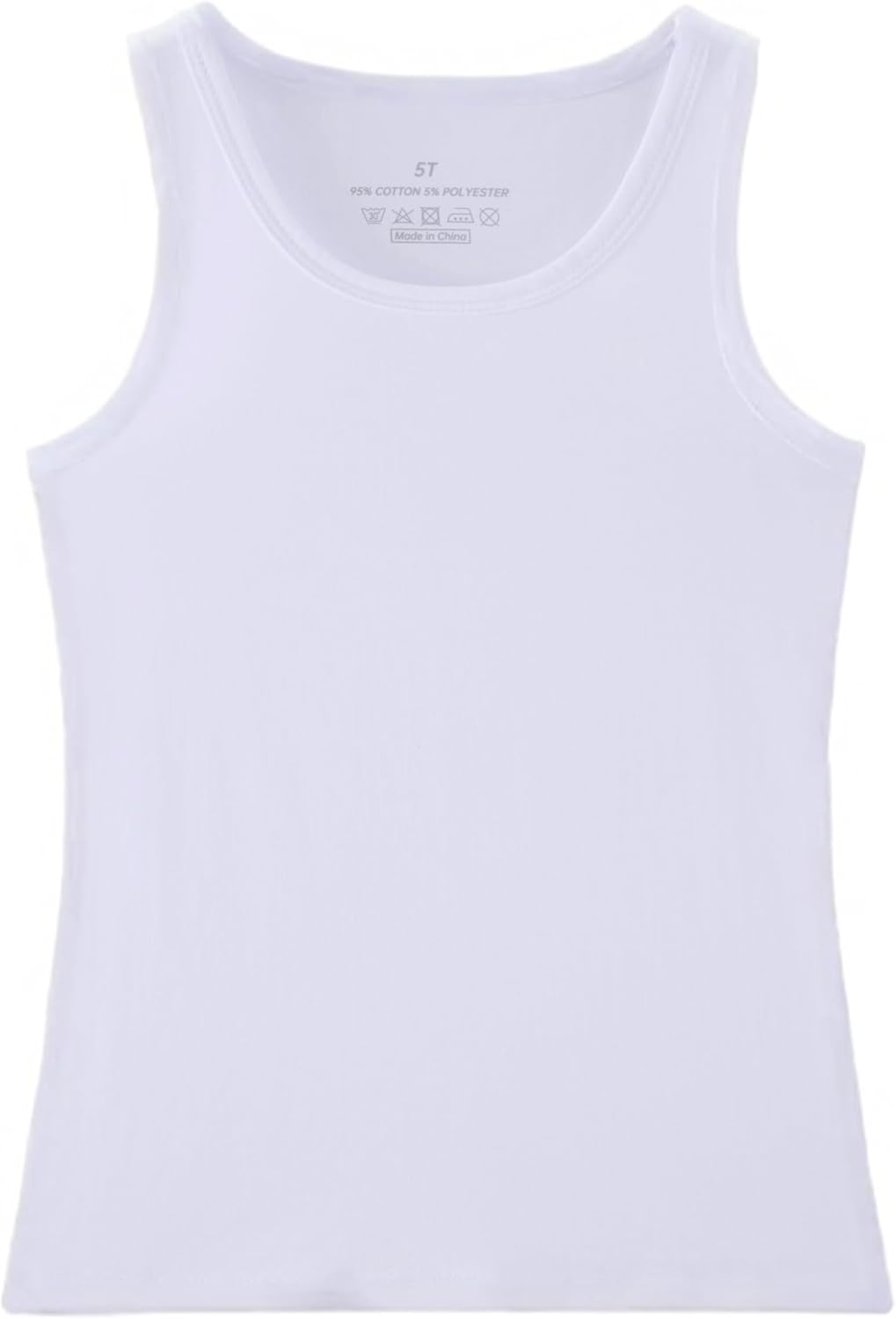 Huata Girls Tank Top 2 Packs Racerback Sleeveless Dance Athletic Shirt for Kids