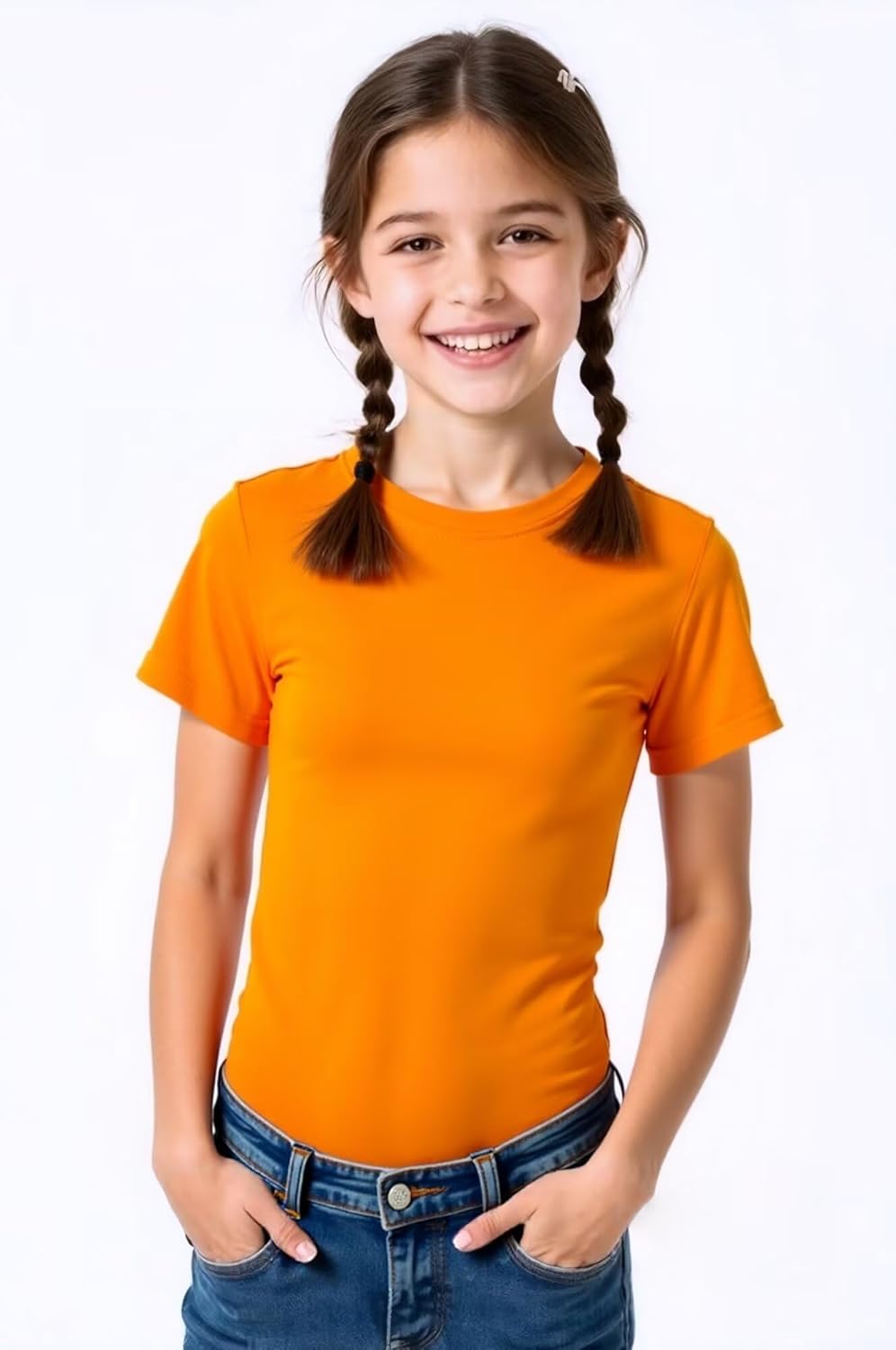 Huata Boys Girls Short Sleeve Tee T-Shirt Crewneck 2 Packs