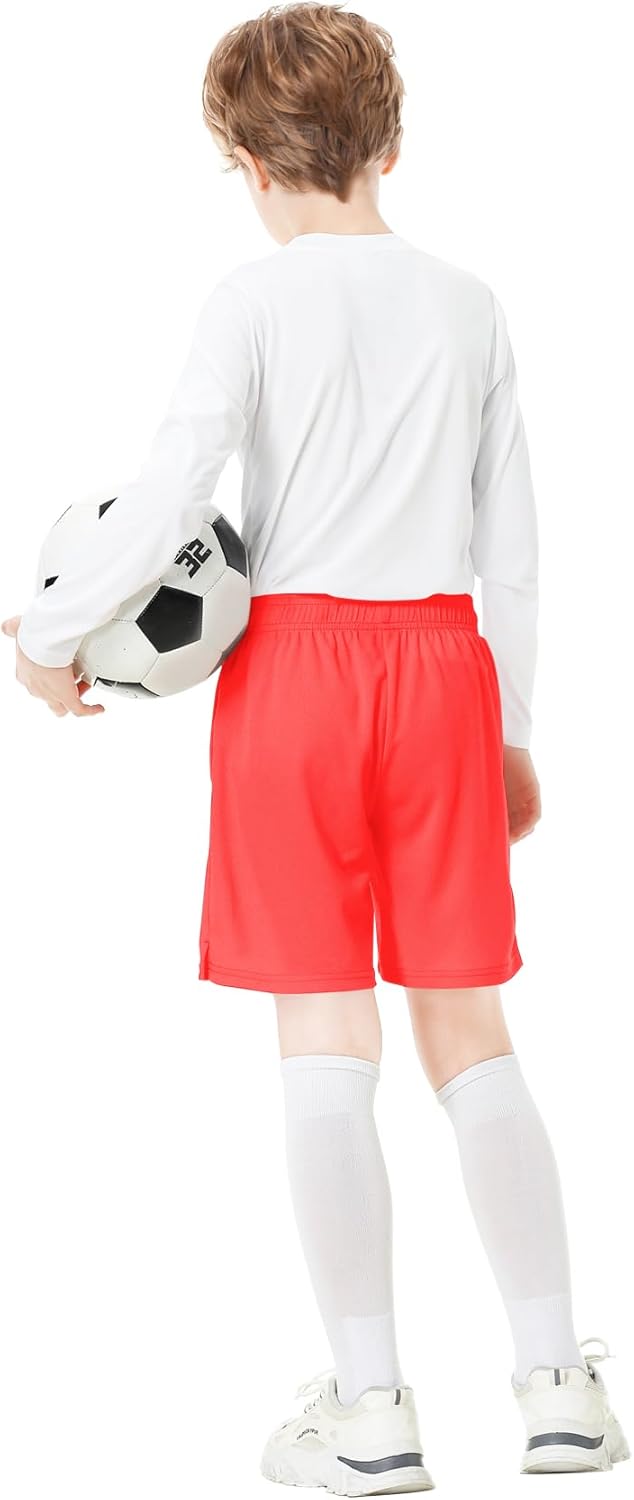 QBK Toddler to Youth Athletic Shorts for Boys and Girls Soccer Basketball Sports