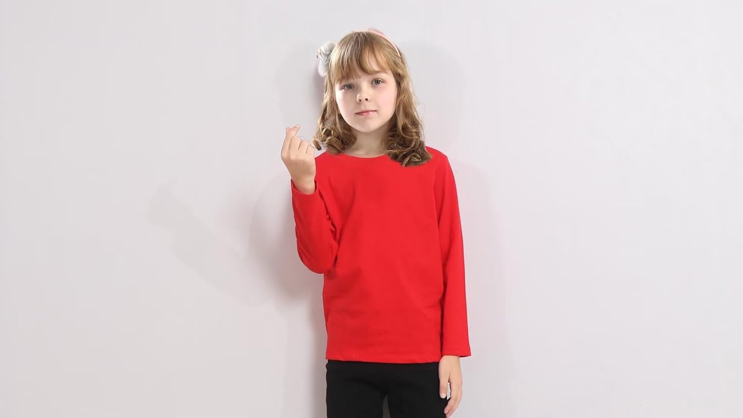 Huata Boys Girls Long Sleeve T-Shirt Unisex Crewneck Tee 2 Packs