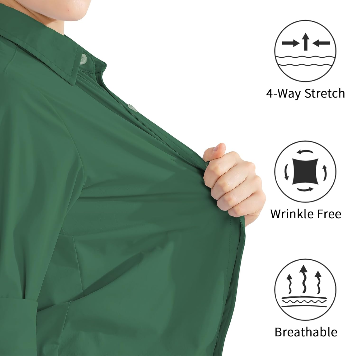 2T-16Y Boys' Stretch Long Sleeve Button Down Toddler Dress Shirt Wrinkle Free Oxford Uniform Shirt with Chest Pocket