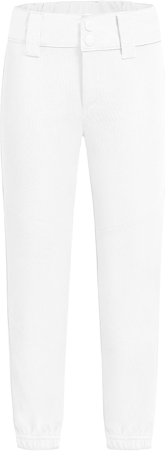 QBK 2T-17Y Toddler Baseball Pants Youth Softball Pants Kids Tee Ball Pants for Boy Girl