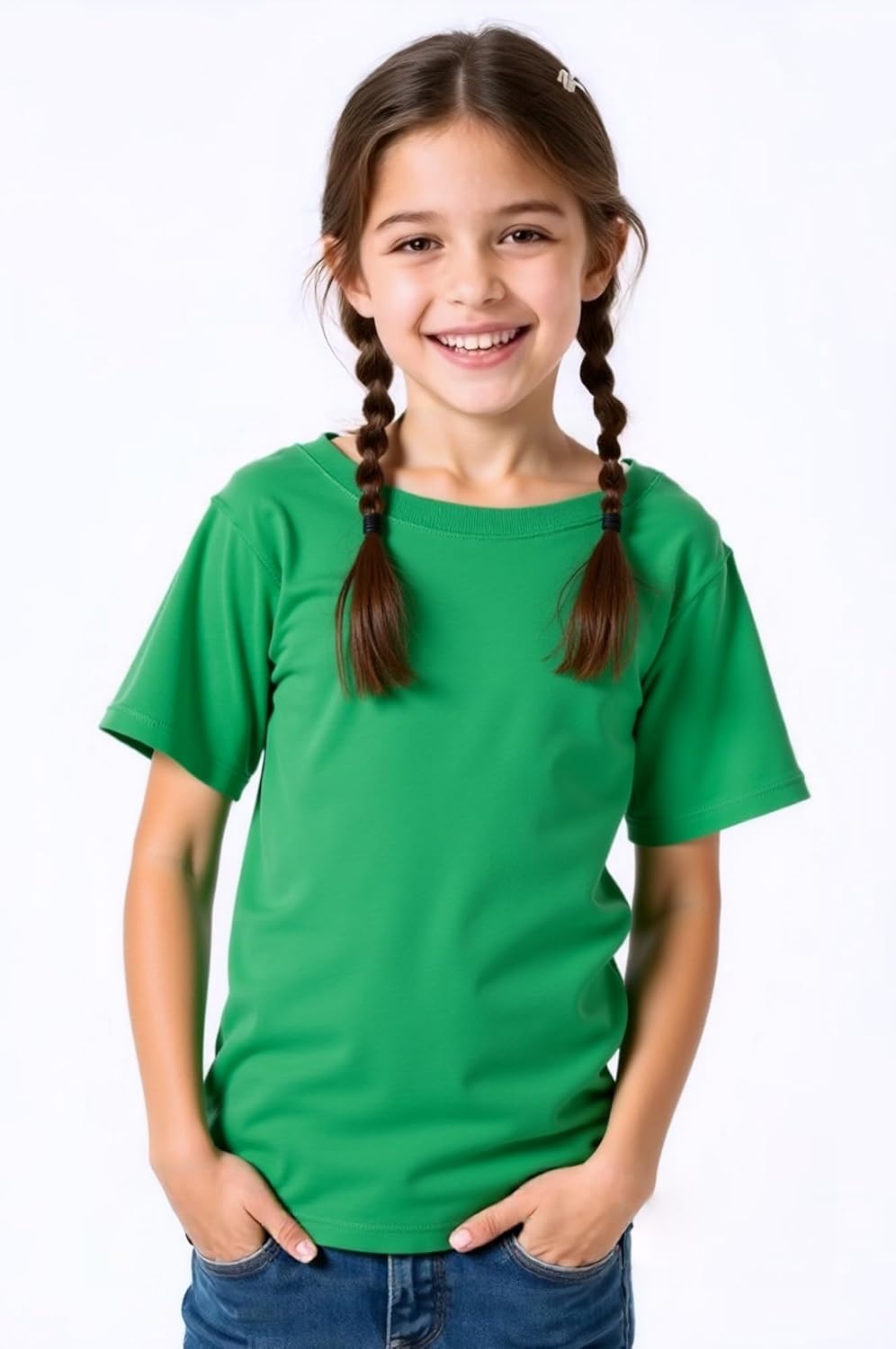 Huata Boys Girls Short Sleeve Tee T-Shirt Crewneck 2 Packs