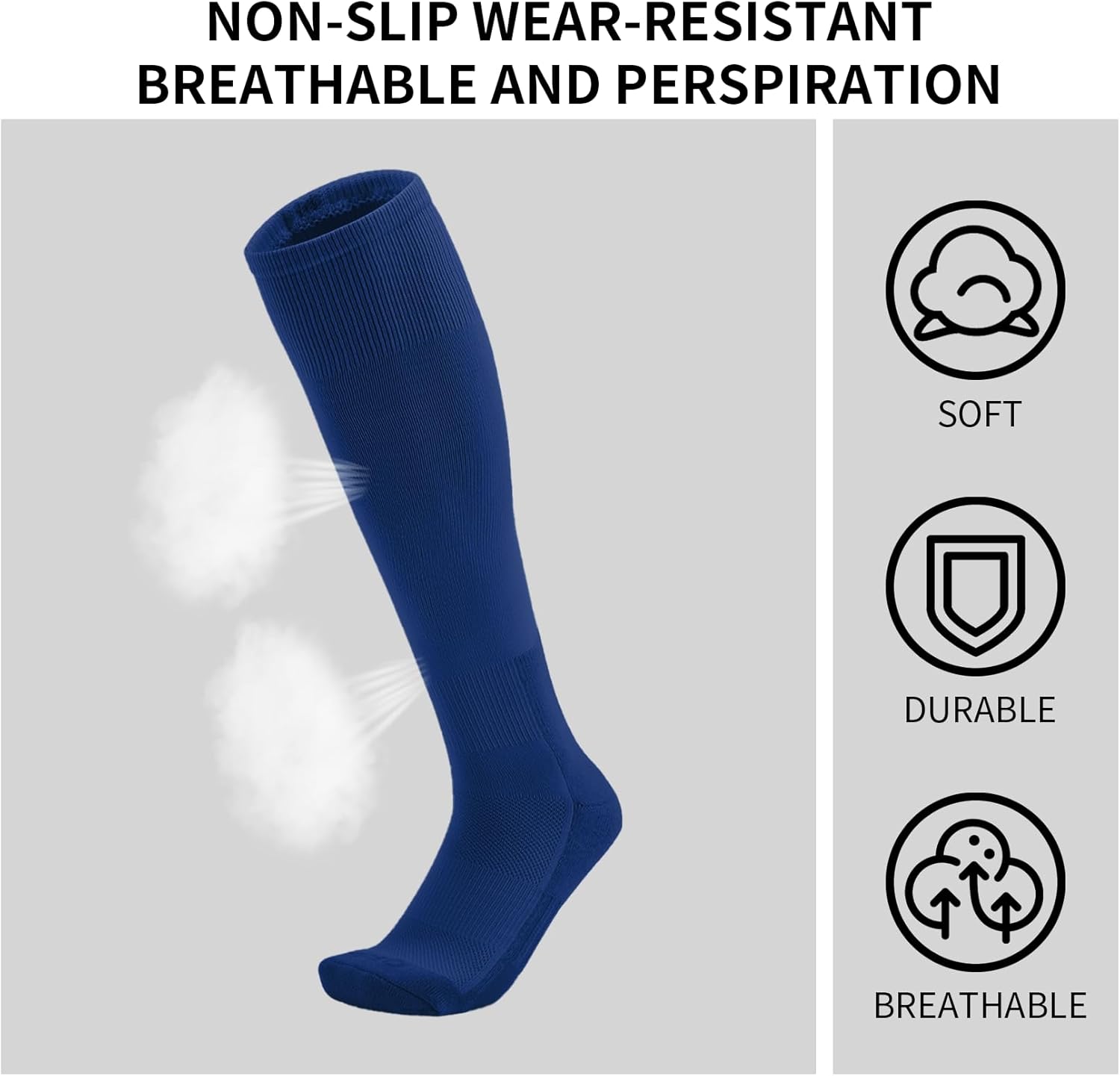 QBK 2 Pairs Toddler To Youth Baseball/Softball Socks - Soccer T-Ball Team Sport Socks For Kids Boys And Girls