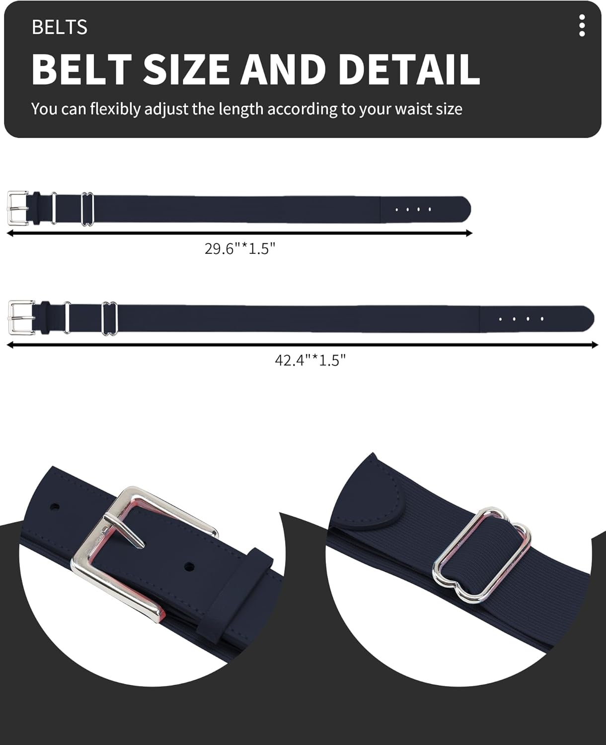 QBK 2T/3T/4T/5T Toddler Baseball Socks And Belt Youth Softball Tee Ball Combo Set for Boy Girl (1 Pairs of Socks & 1 Belt)