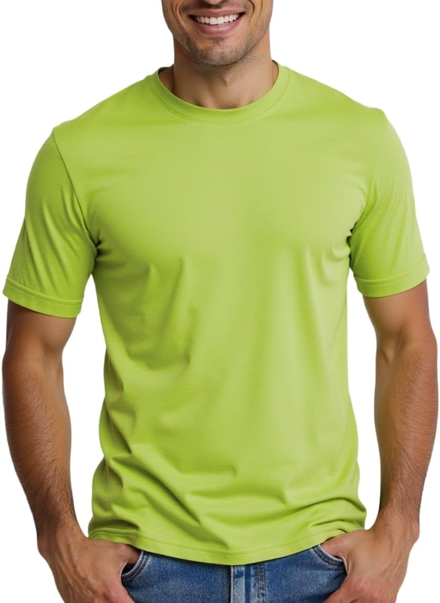 Huata Men's T-Shirt Short Sleeve Crewneck Cotton Tees