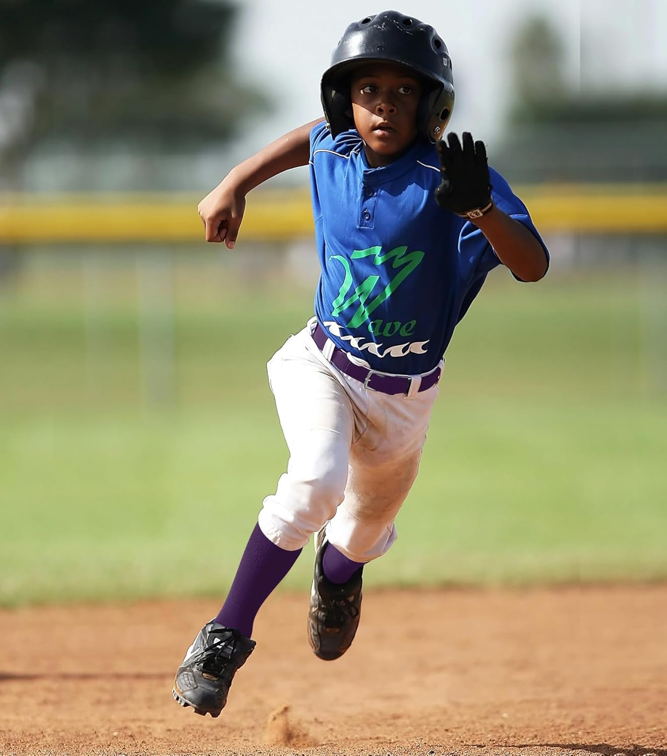 QBK Youth Baseball Socks & Belt Combo Set for Kids 2-16 Years -Softball/Tee Ball Accessories (1 Pair + 1 Belt, Unisex)