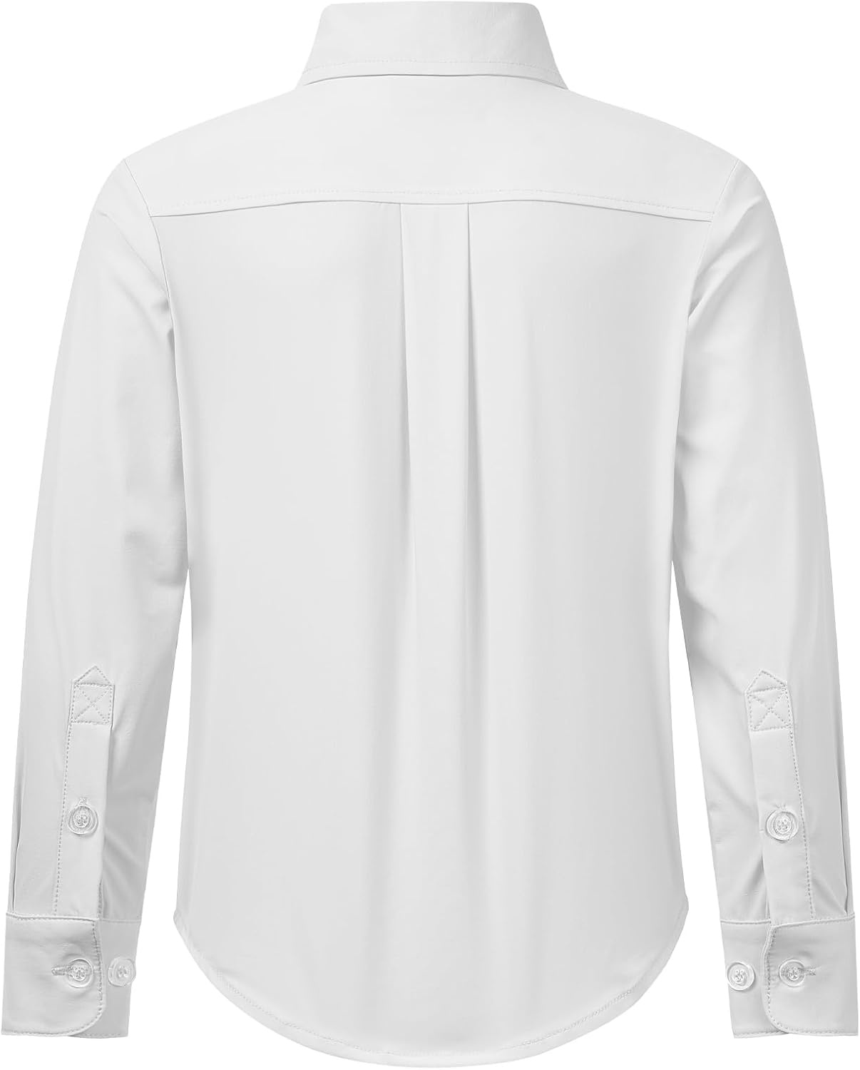 2T-16Y Boys' Stretch Long Sleeve Button Down Toddler Dress Shirt Wrinkle Free Oxford Uniform Shirt with Chest Pocket