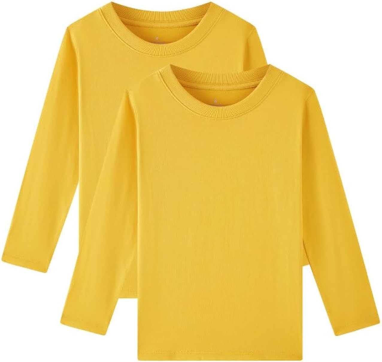 Huata Boys Girls Long Sleeve T-Shirt Unisex Crewneck Tee 2 Packs