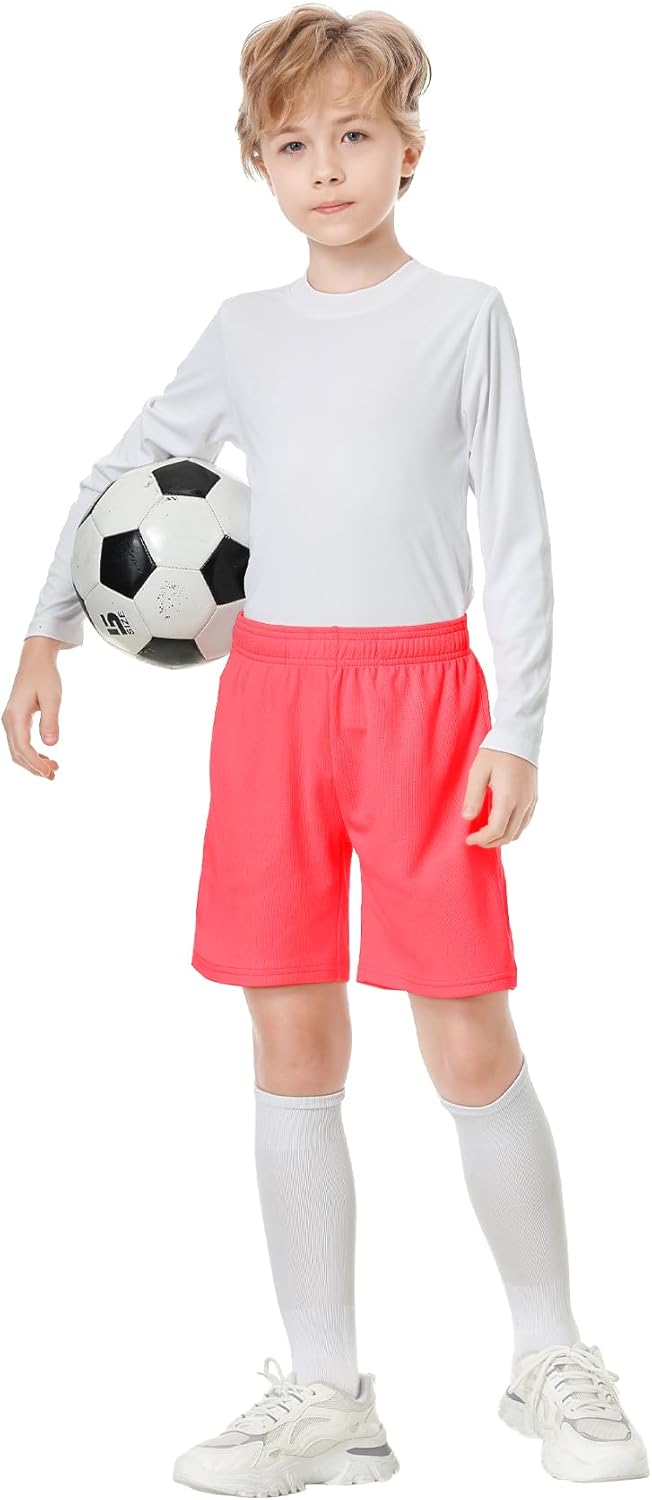 QBK Toddler to Youth Athletic Shorts for Boys and Girls Soccer Basketball Sports