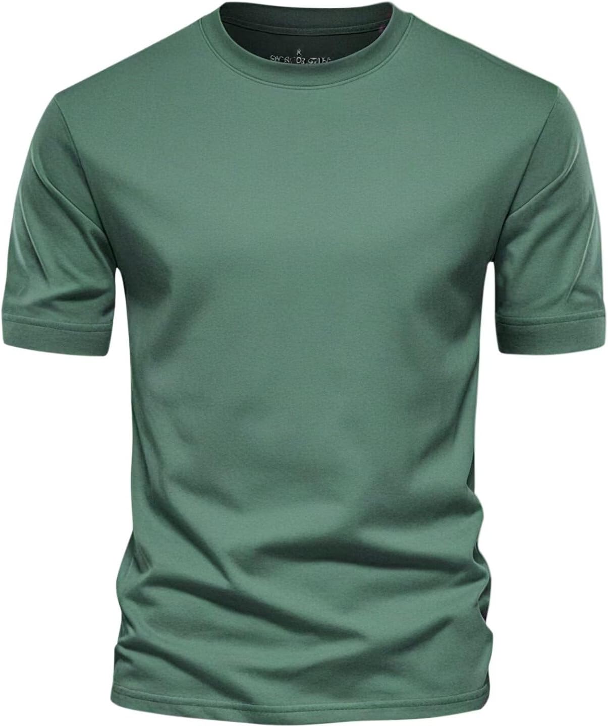 Huata Men's T-Shirt Short Sleeve Crewneck Cotton Tees