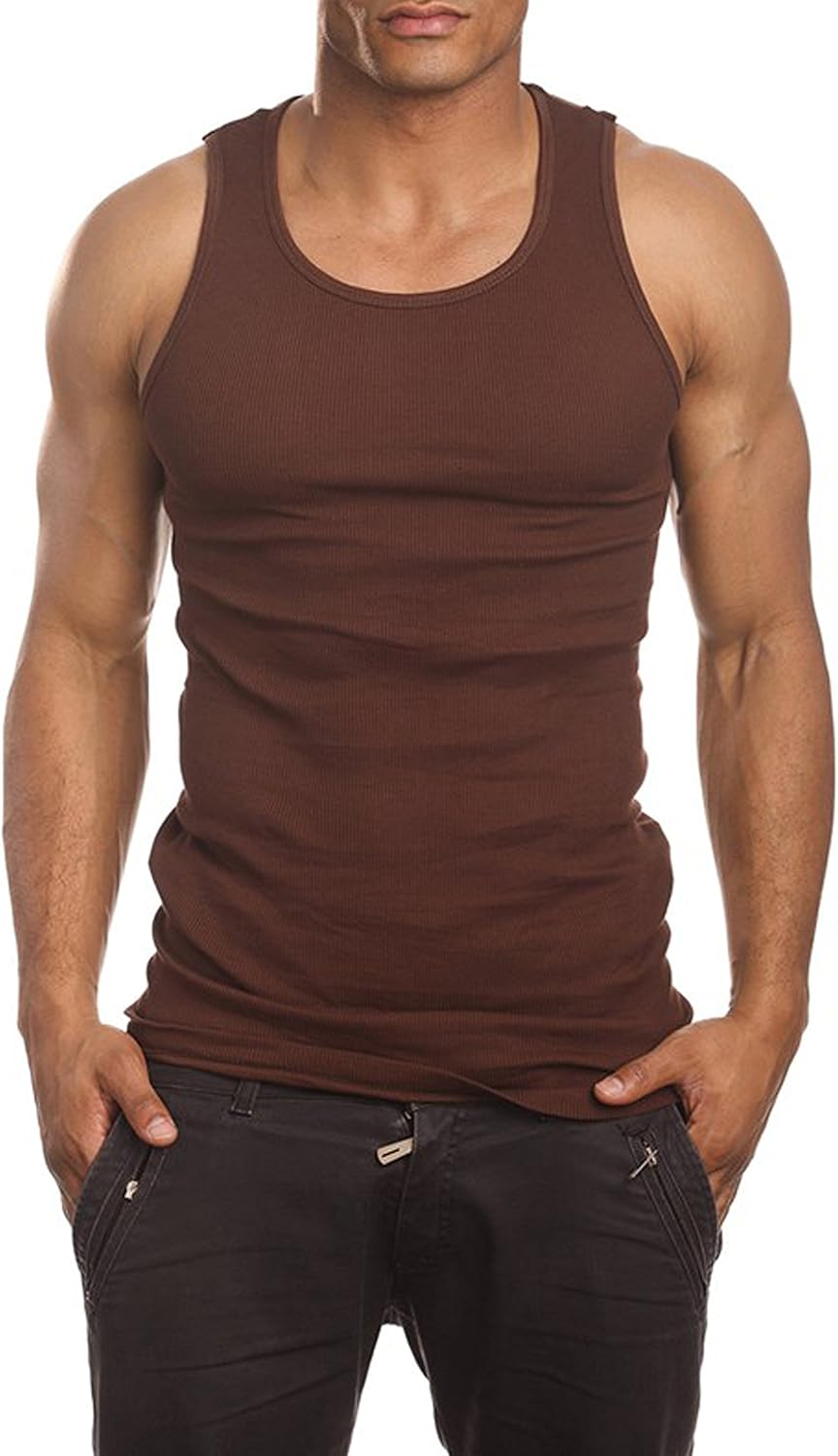 Mens Camo Muscle Tank Top Gym Work Out Super Thick 3 Pack