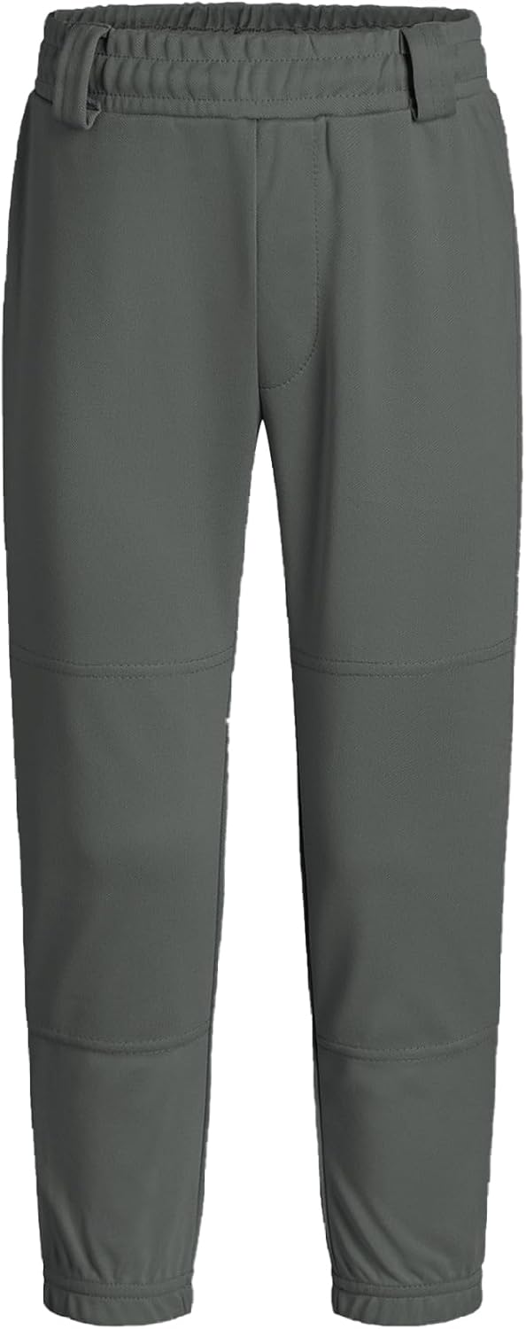 QBK 2T/3T/4T/5T to Youth Toddler Boys Baseball Pants Girl Softball Pants Kids Tee Ball Pants with Side Piping/Braid
