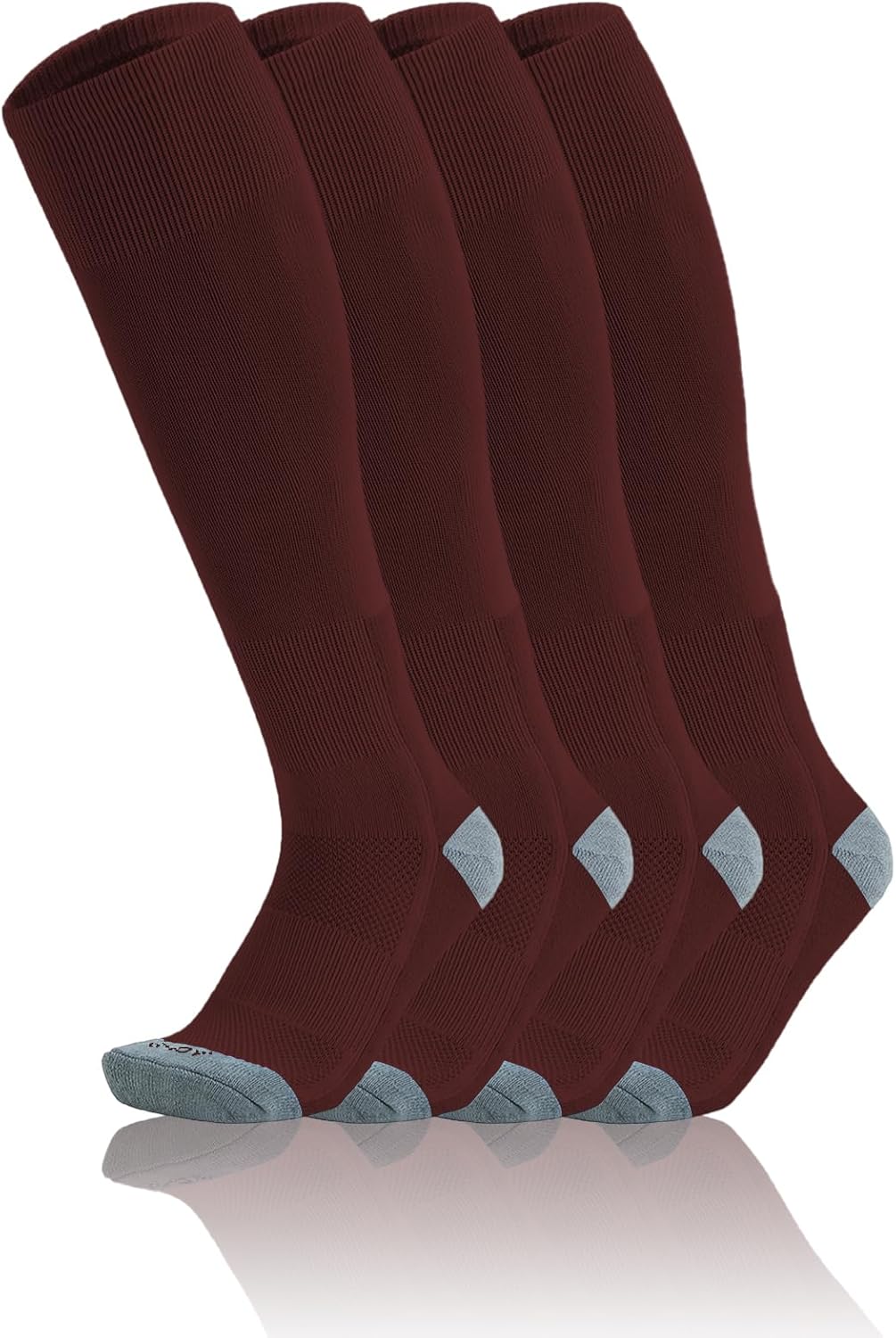 QBK Toddler Baseball Socks Youth Softball Tee Ball Kids Soccer Socks for Boy Girl 2 Pairs