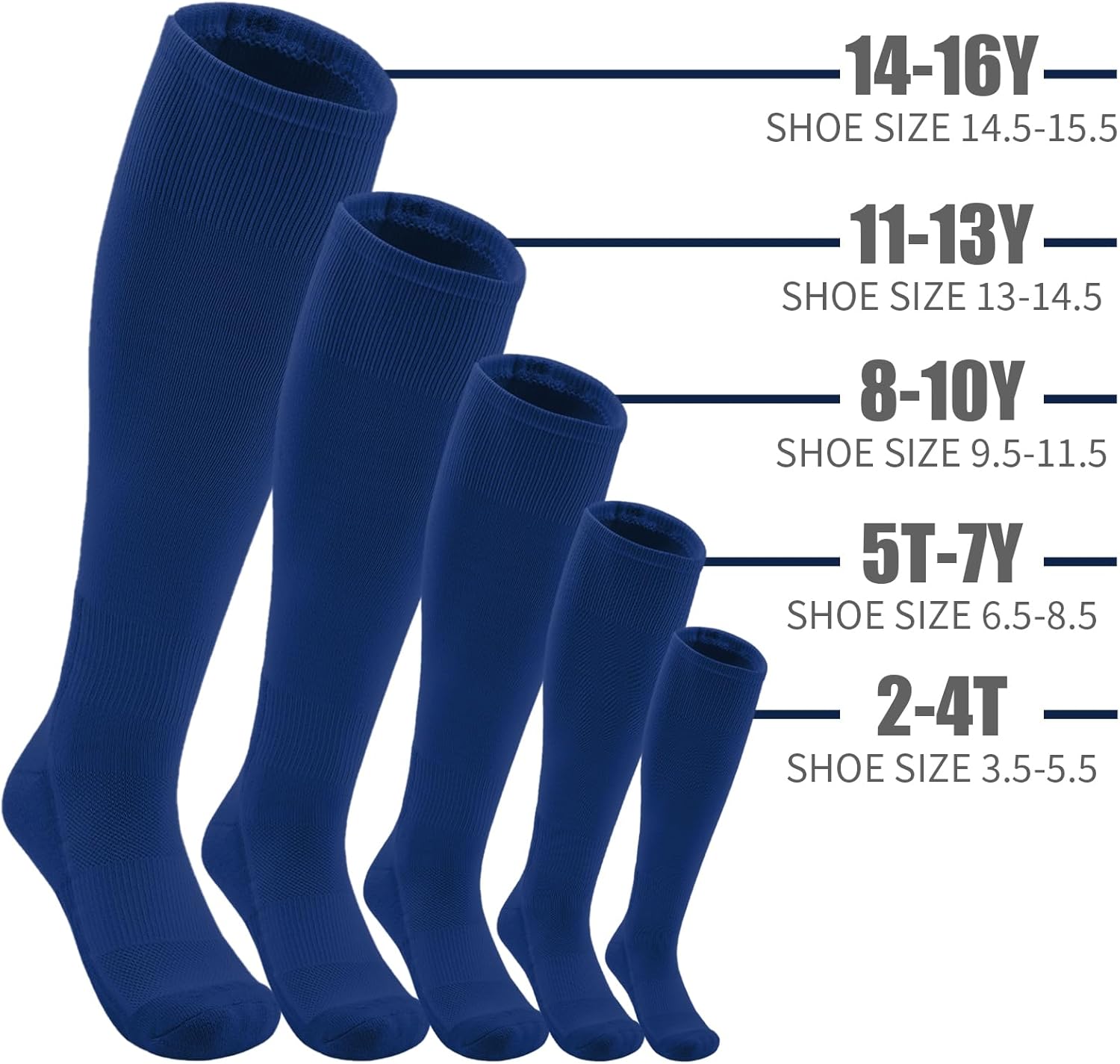 QBK 2T/3T/4T/5T Toddler Baseball Socks And Belt Youth Softball Tee Ball Combo Set for Boy Girl (1 Pairs of Socks & 1 Belt)