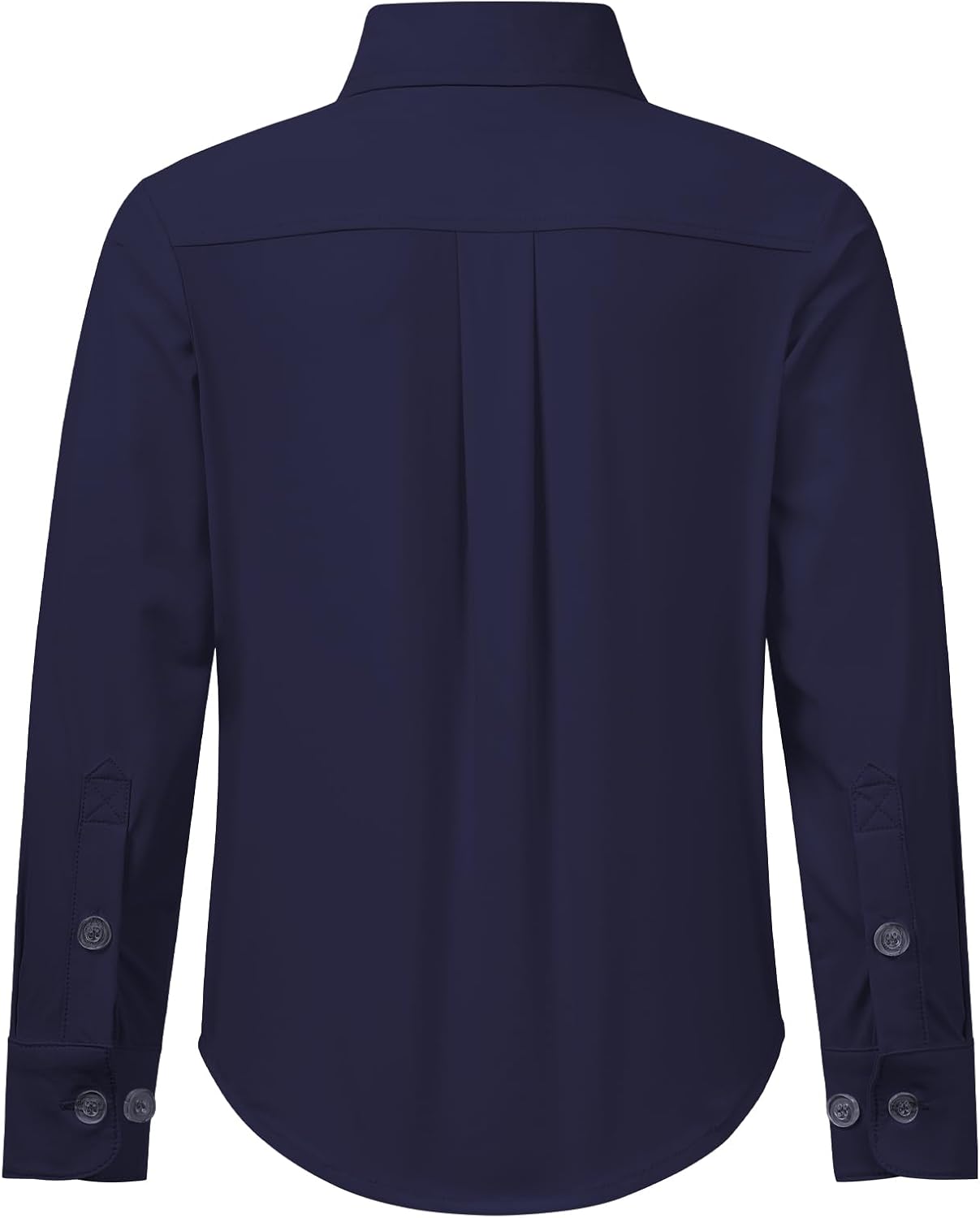 2T-16Y Boys' Stretch Long Sleeve Button Down Toddler Dress Shirt Wrinkle Free Oxford Uniform Shirt with Chest Pocket