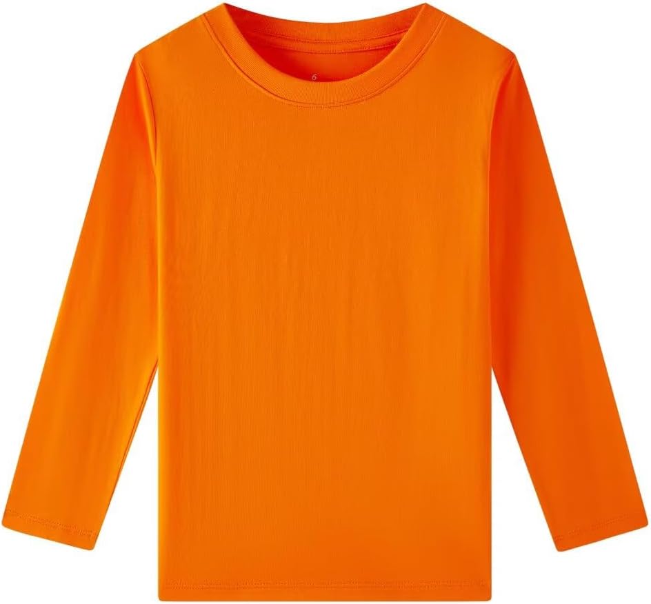 Huata Boys Girls Long Sleeve T-Shirt Unisex Crewneck Tee 2 Packs