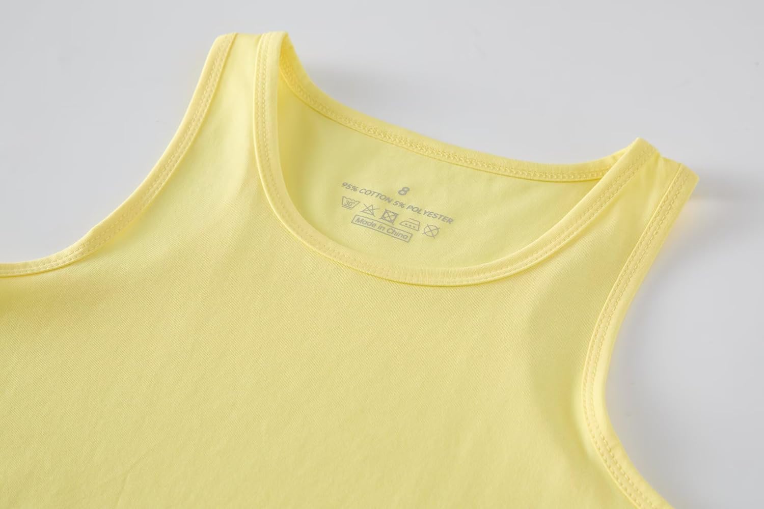 Huata Girls Tank Top 2 Packs Racerback Sleeveless Dance Athletic Shirt for Kids