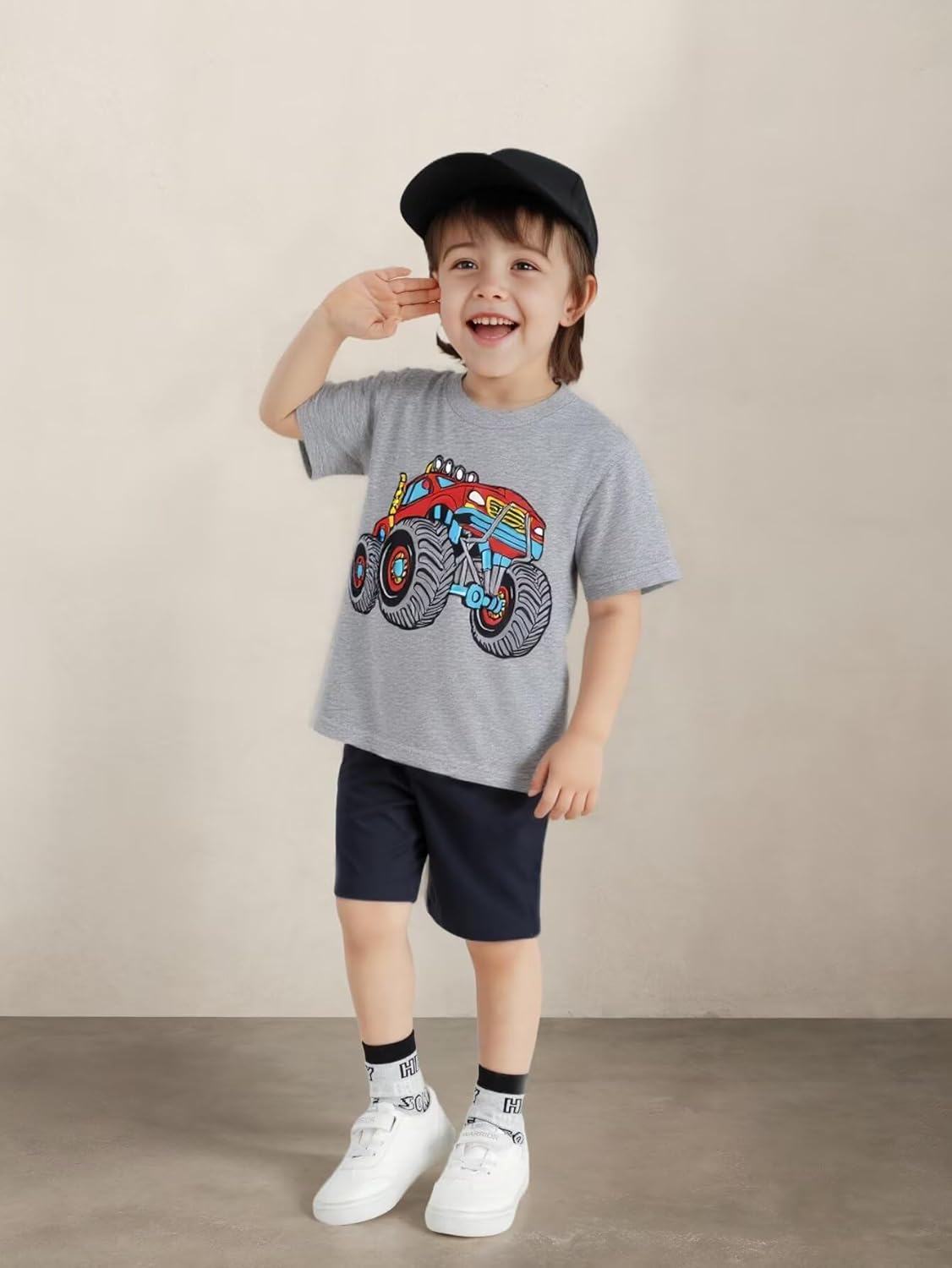 Huata Boys Girls T-Shirt Short Sleeve Crewneck Tee