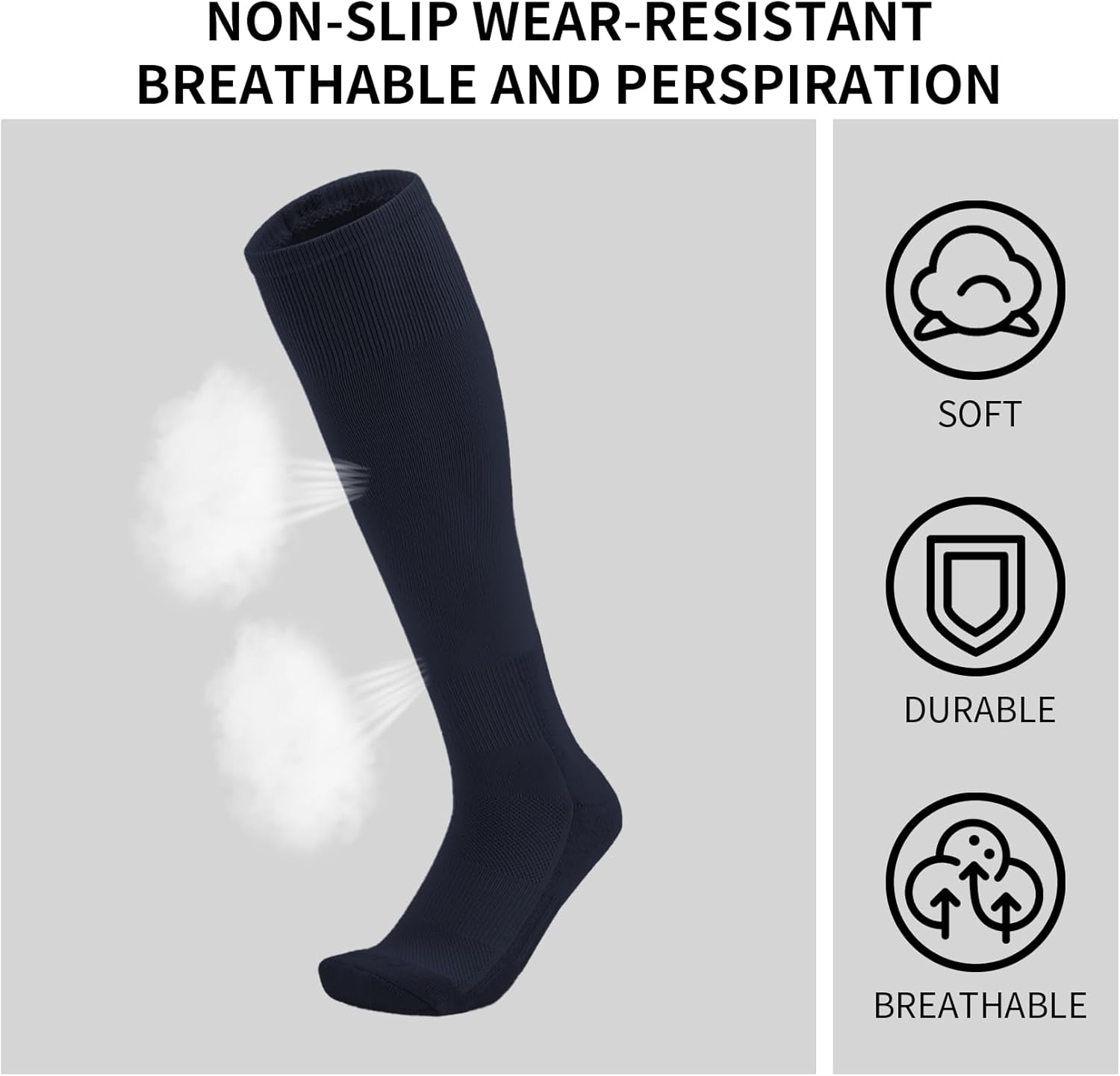 QBK 2 Pairs Toddler To Youth Baseball/Softball Socks - Soccer T-Ball Team Sport Socks For Kids Boys And Girls