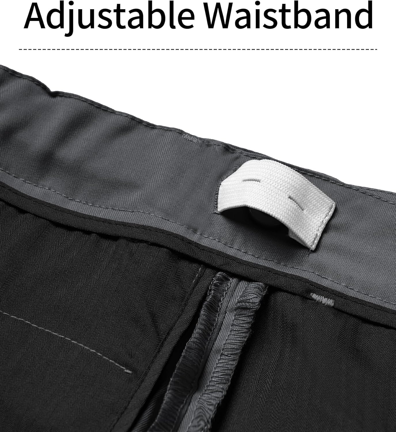 QBK Boys Flat Front Dress Pants Uniform Pants Adjustable Waistband for Toddler to Youth with Pockets