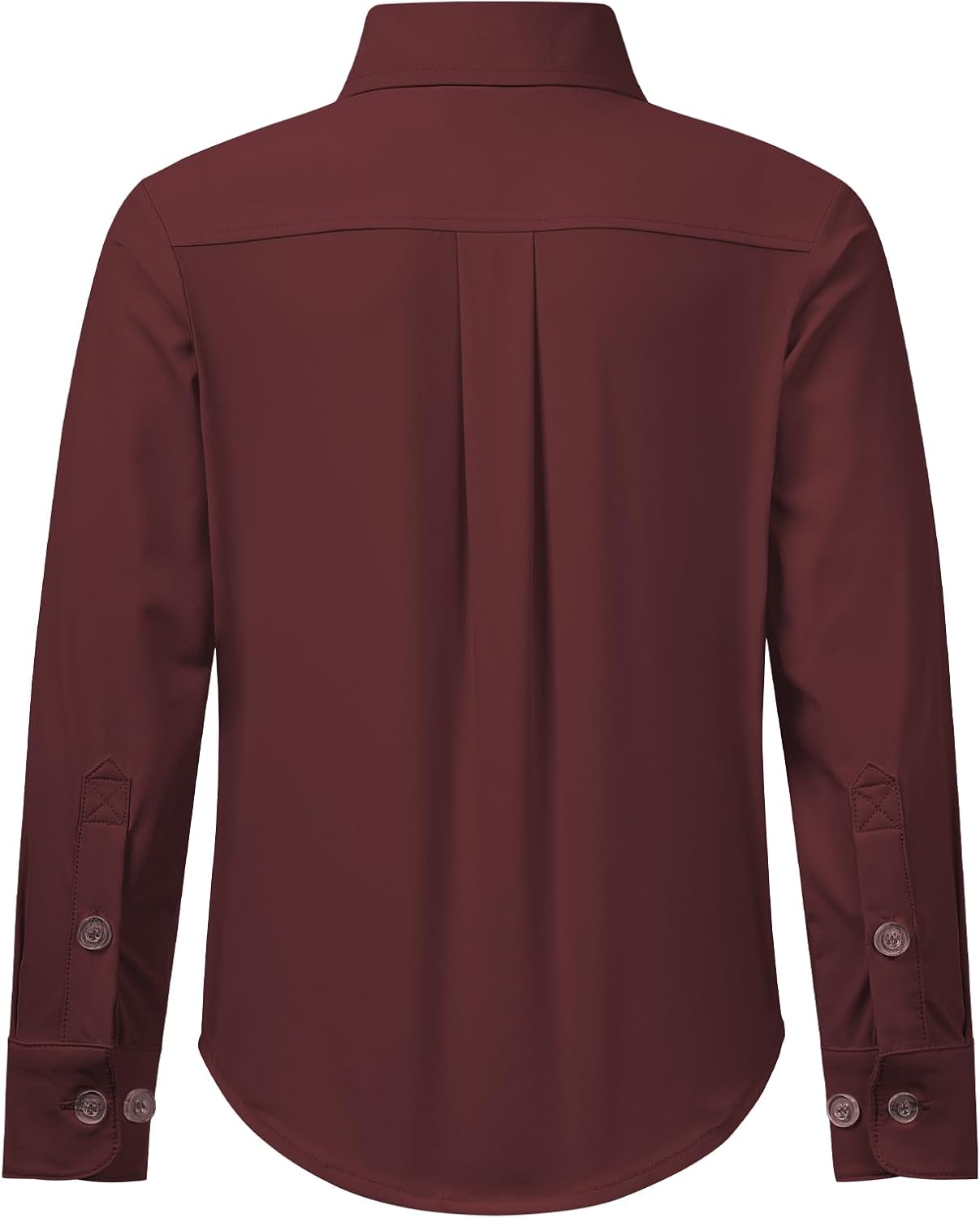 2T-16Y Boys' Stretch Long Sleeve Button Down Toddler Dress Shirt Wrinkle Free Oxford Uniform Shirt with Chest Pocket