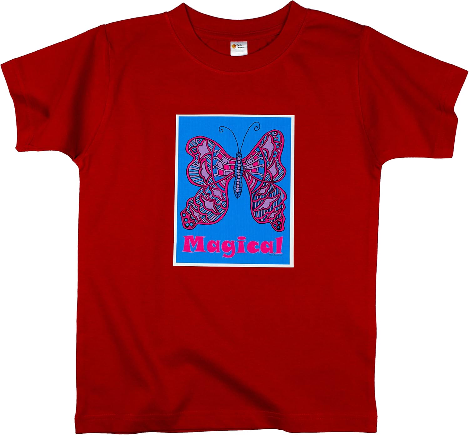 Earth Elements Little Girls’ Short Sleeve T-Shirt - Magical Butterfly