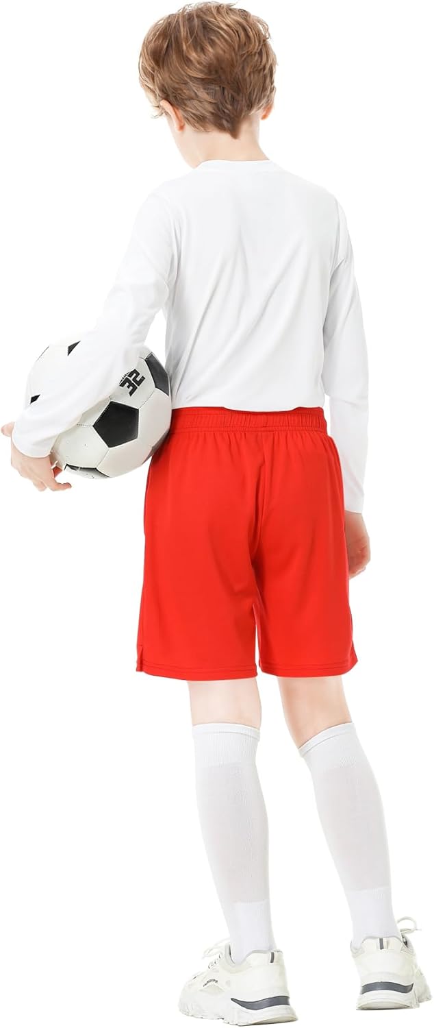 QBK Toddler to Youth Athletic Shorts for Boys and Girls Soccer Basketball Sports