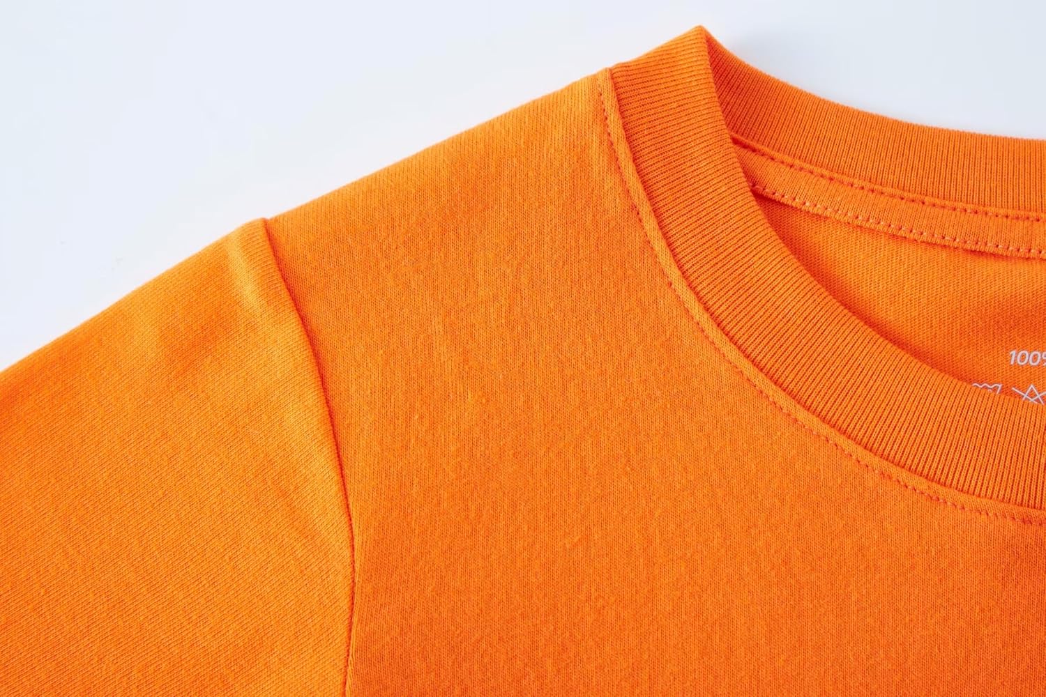 Huata Boys Girls T-Shirt Basic Basic Short Sleeve Crewneck Girls Tee 2 Packs