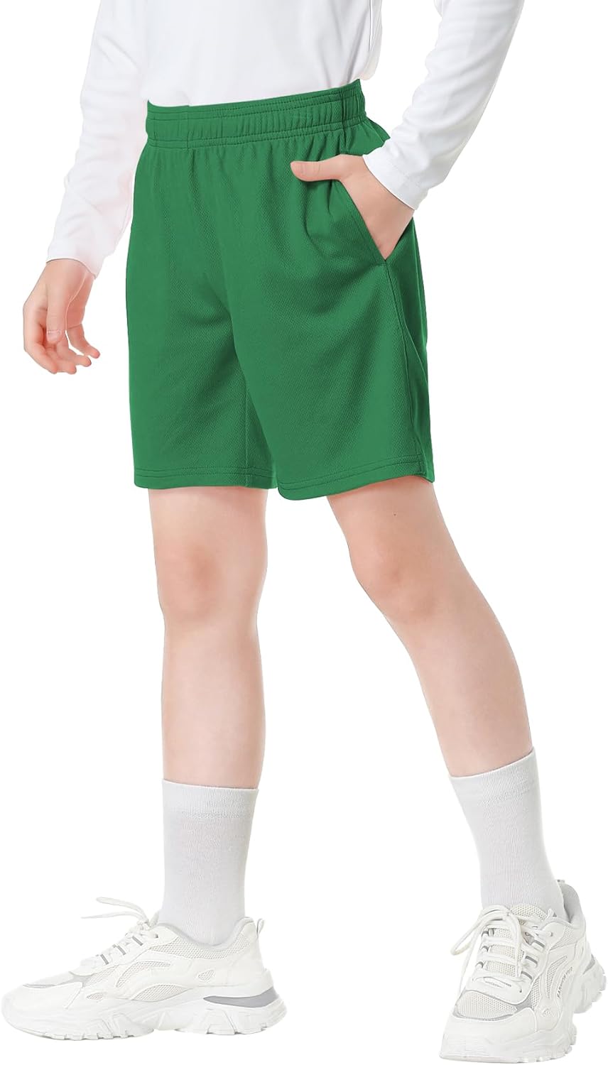 QBK Toddler to Youth Athletic Shorts for Boys and Girls Soccer Basketball Sports